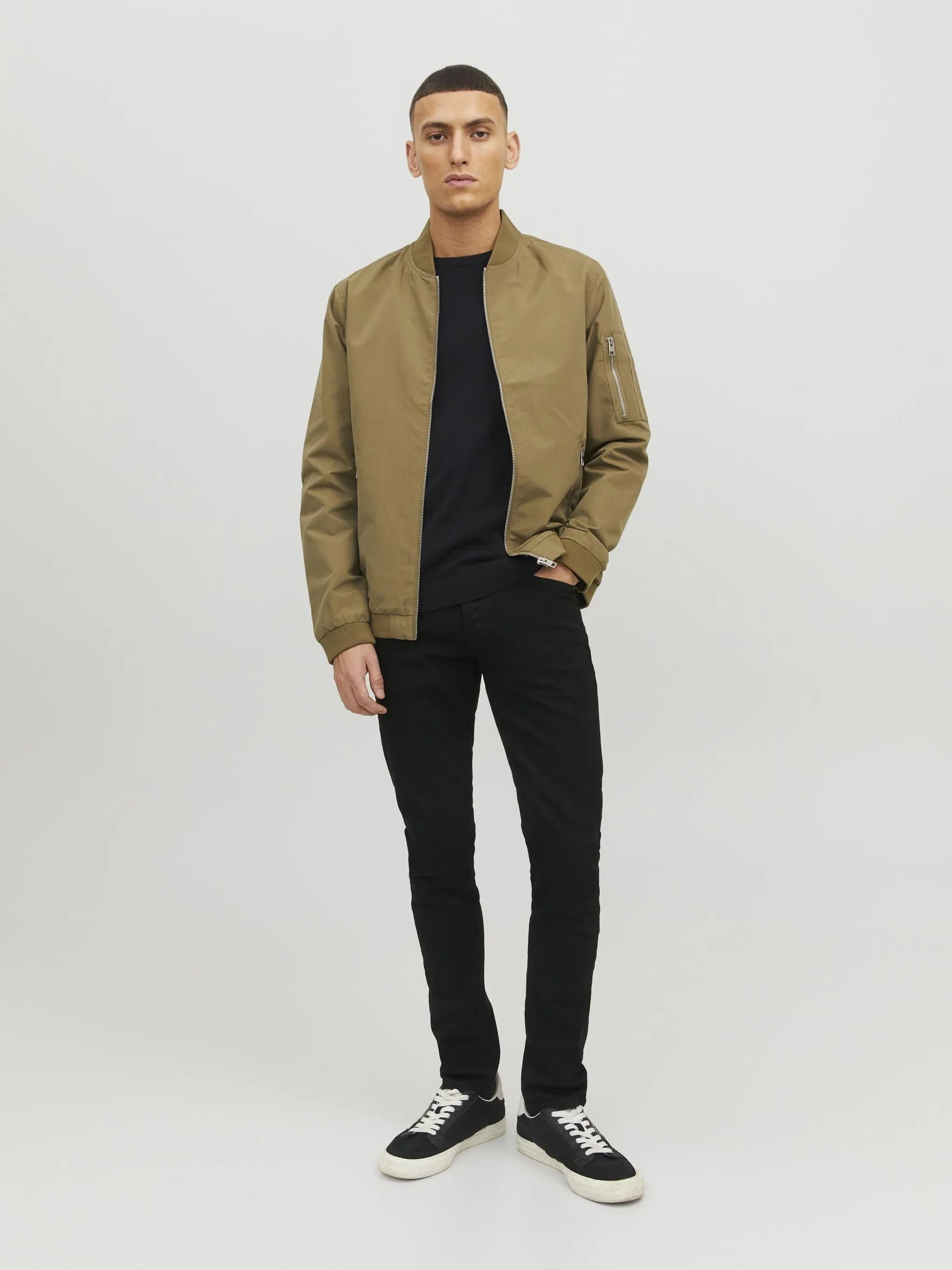 Jack & Jones Mężczyźni Jjebasic Knit Crew Neck Noos Sweter, Czarny, L