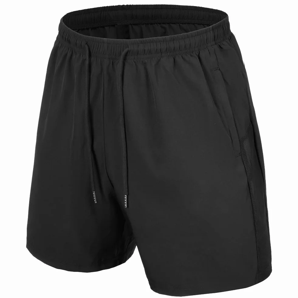 Męskie spodenki sportowe, na lato, czarne, casualowe, krótkie spodnie, szybkoschnące, z siateczką, spodnie sportowe, z elastyczną talią, krótkie spodnie do biegania z kieszeniami, spodnie