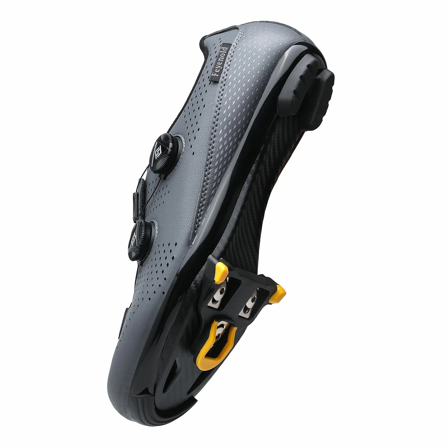 Feyenold Męskie buty rowerowe, damskie, buty rowerowe, kompatybilne z pedałami SPD-SL i kompatybilna instalacja, SPD/Look KEO Cleats buty jeździeckie