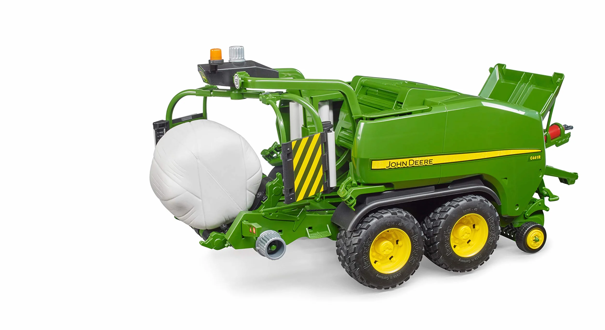 bruder 02032 - John Deere C441R owijarka do bel okrągłych - 1:16 Farma, rolnictwo, ciągnik, przyczepa, kombajn, owijarka do bel, akcesoria do kombajnów