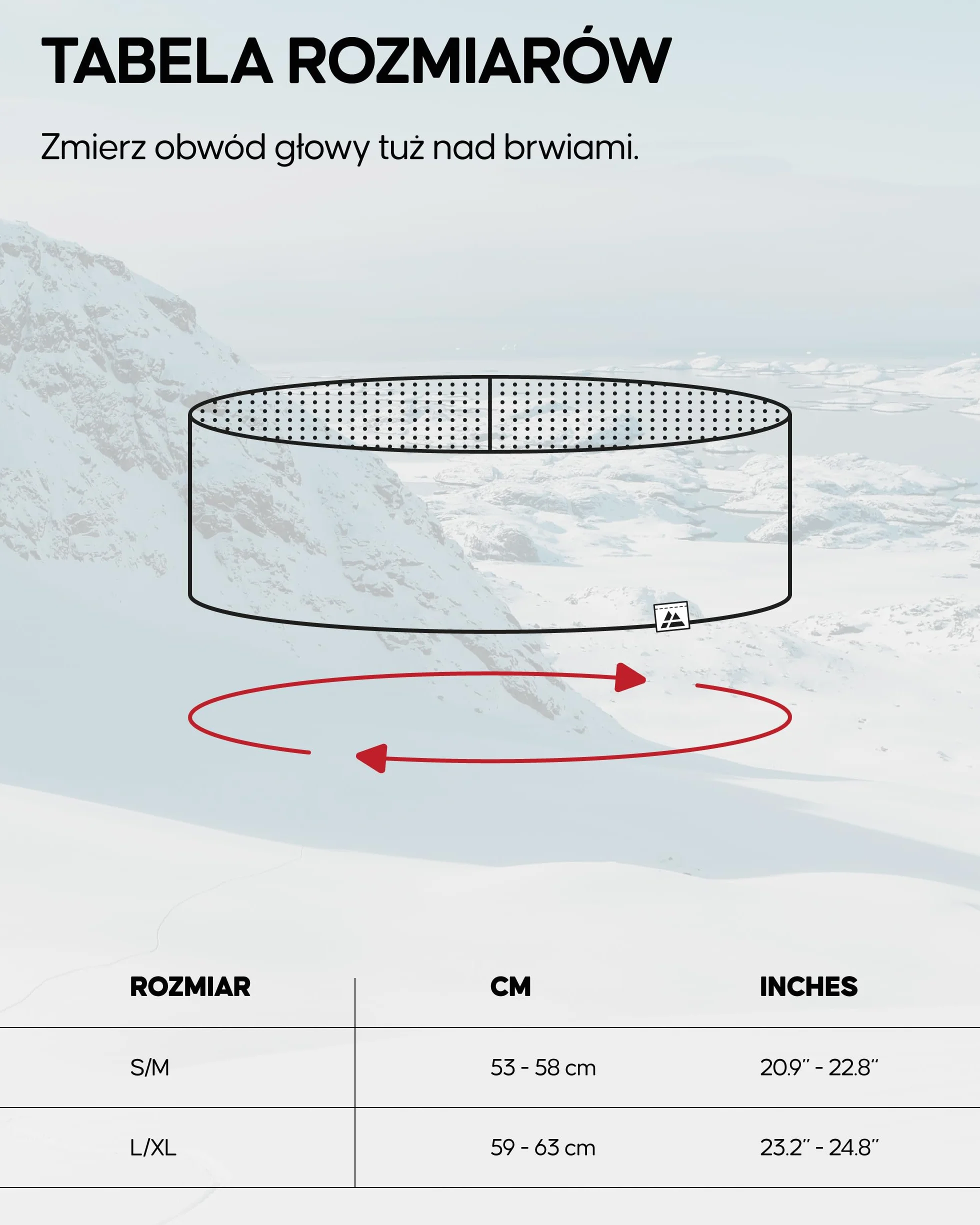 DANISH ENDURANCE Opaska na Głowę z Wełny Merino, z Podszewką z Termicznego Polaru, Unisex, Czarny, L/XL