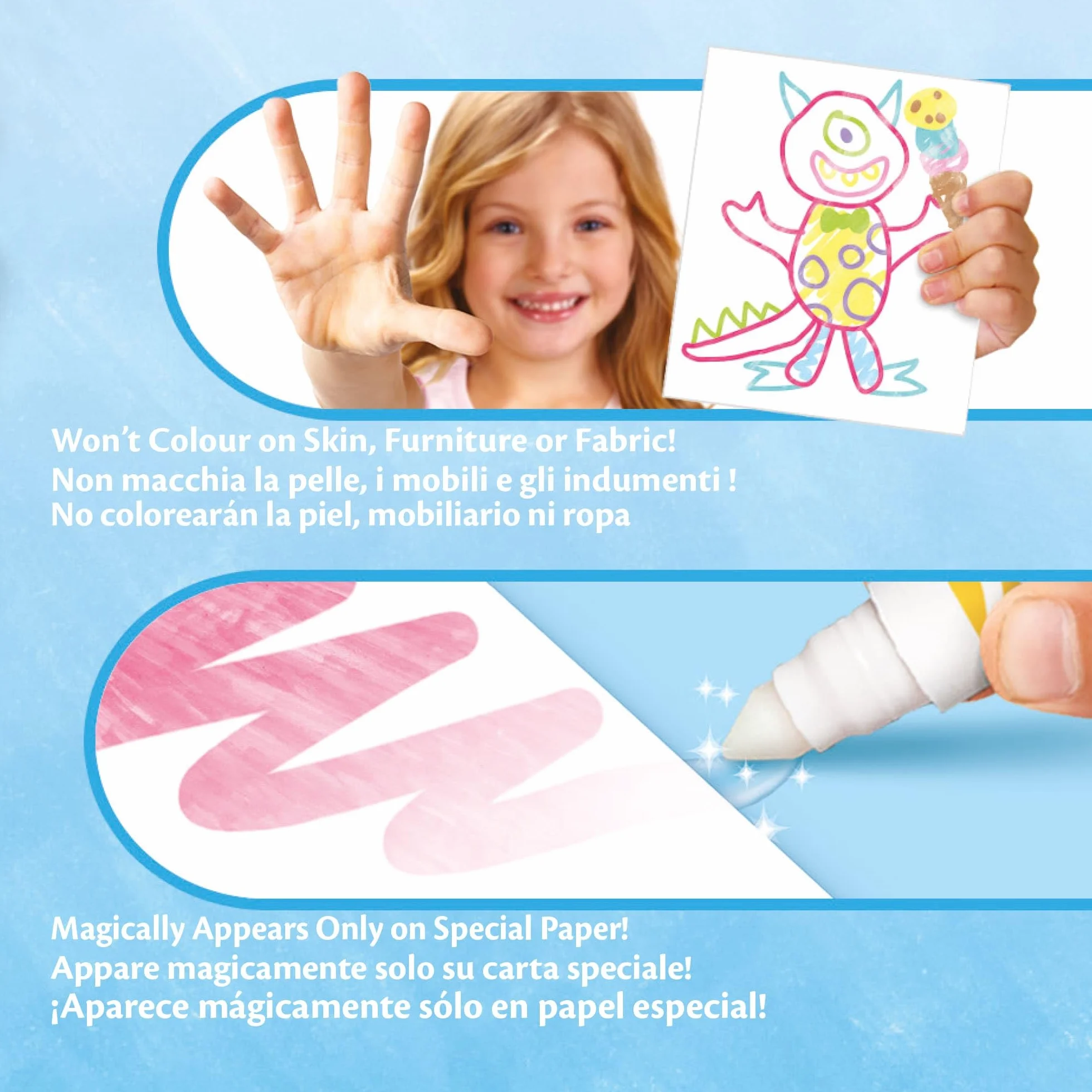 CRAYOLA Color Wonder, zestaw ekonomiczny kolor bez plam, motyw przyjaciół zwierząt, kreatywna aktywność dla dzieci, wiek 3,4,5 lat, 7505