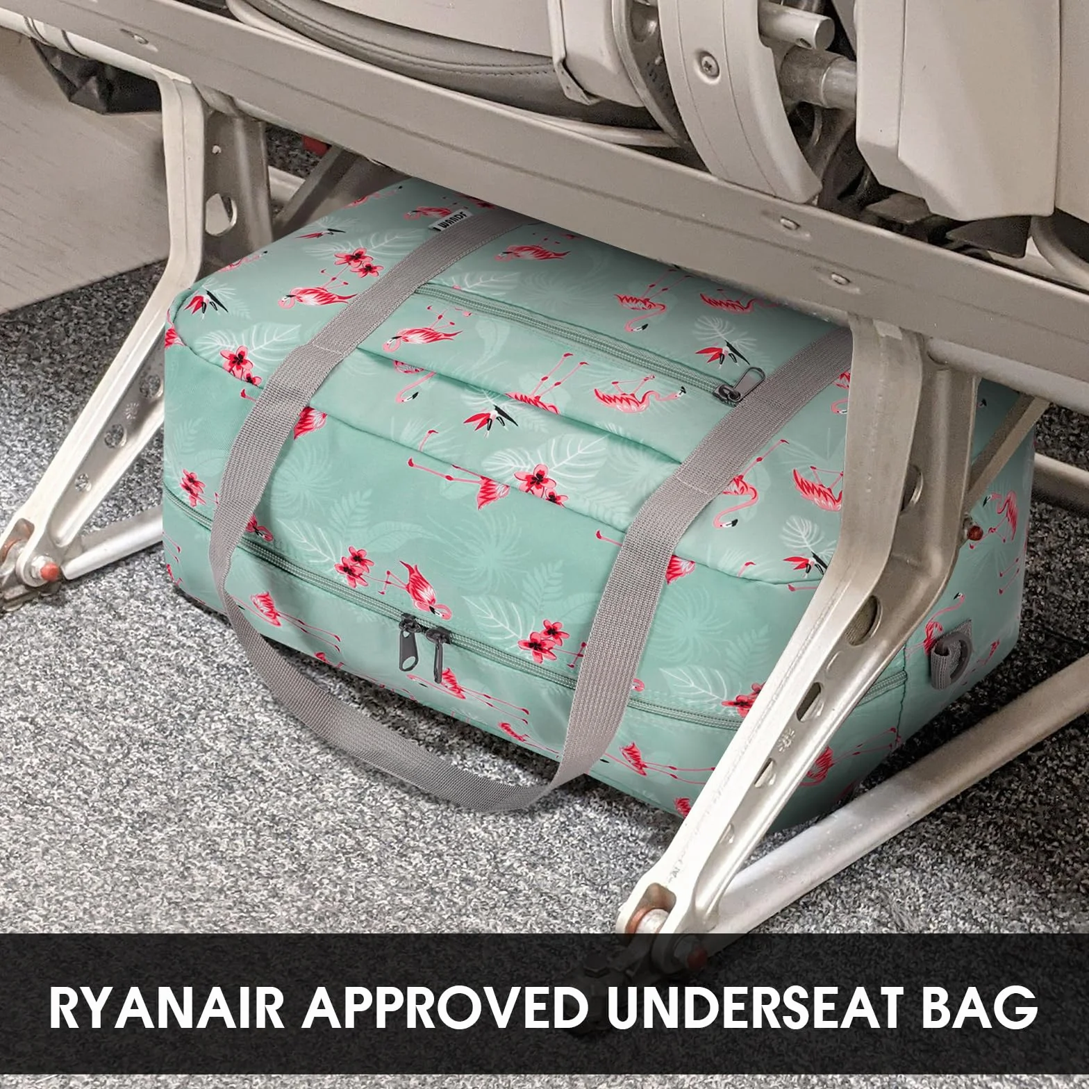 WANDF Ryanair bagaż podręczny 40x20x25 cm torba podróżna mała składana torba sportowa weekendowy bagaż podręczny dla mężczyzn i kobiet (niebieski flaming 20L z paskiem na ramię)