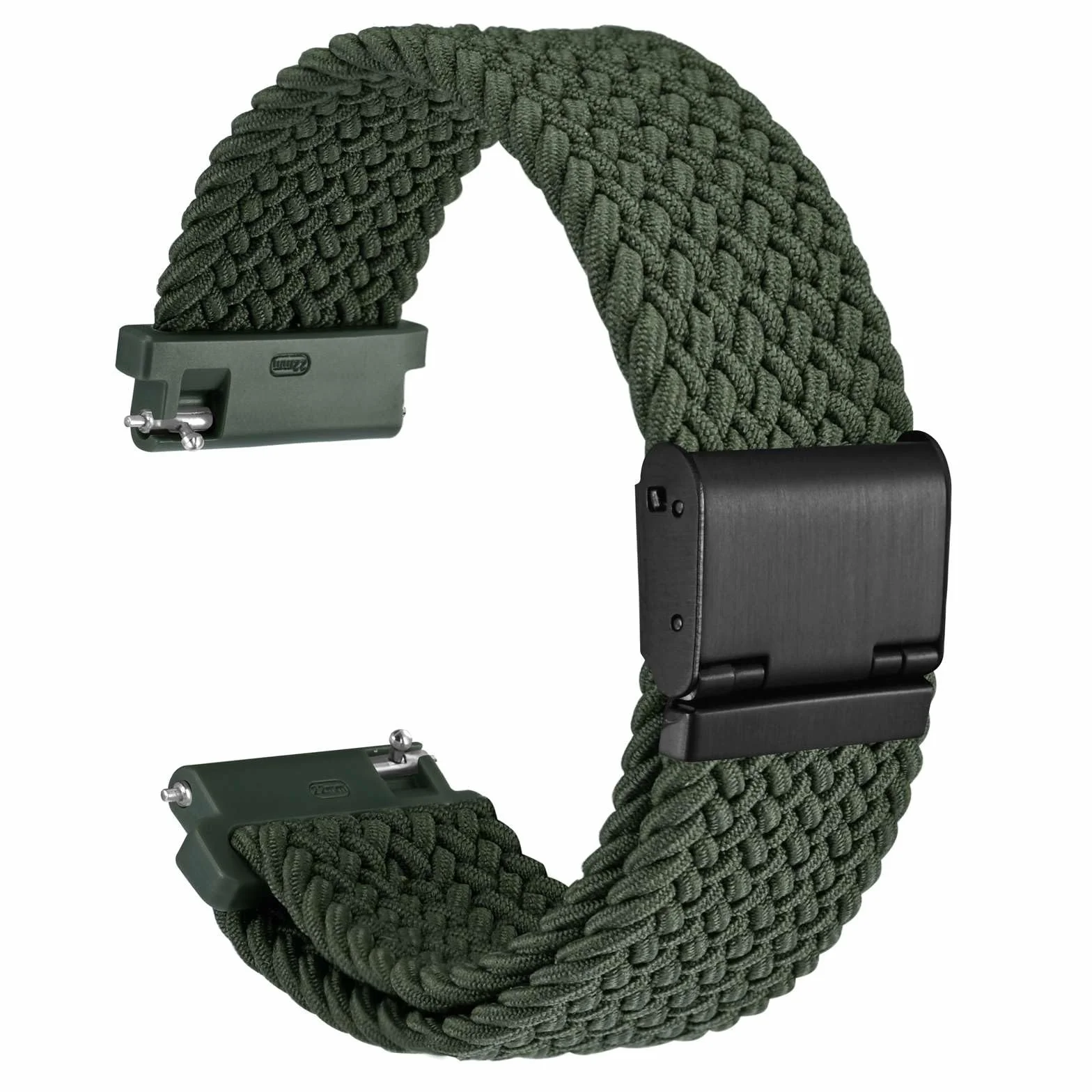 WOCCI Tkane paski do zegarków nylonowych dla mężczyzn i kobiet, regulowana klamra, szybkie uwalnianie, plecione wymienne opaski sportowe 18mm 19mm 20mm 21mm 22mm
