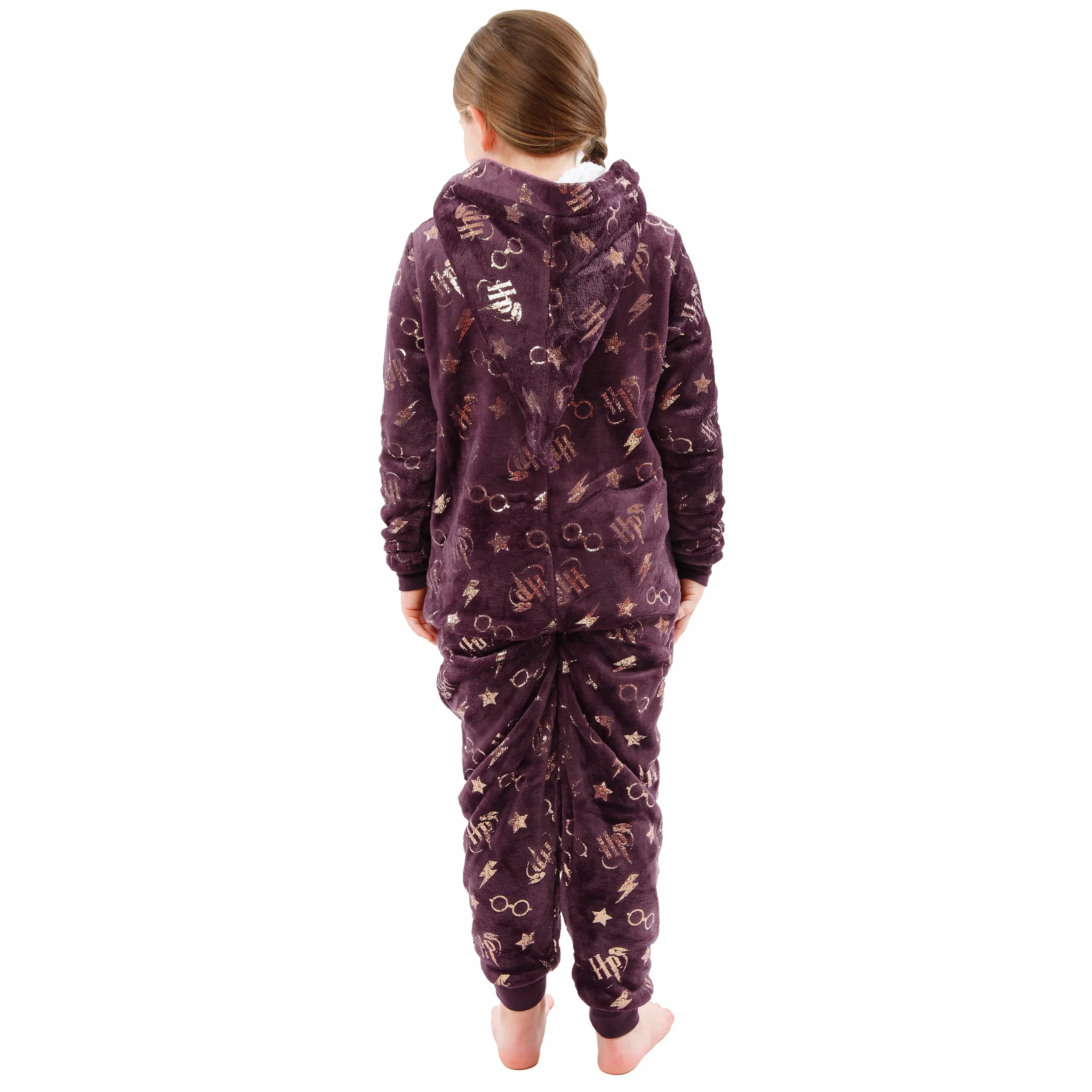 Onesie Harry Potter dla dziewczynek | Onesie dla dziewcząt z Hogwartu | Piżamy Gryffindor dla dziewczynek | 5 do 13 lat | Oficjalny towar