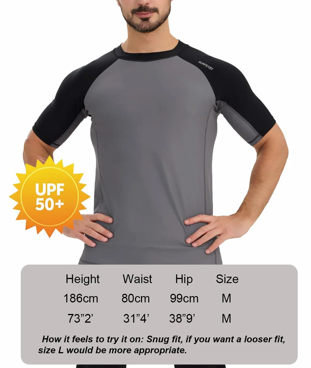 Rashguard koszulka męska, szybkoschnąca, do pływania, UPF 50+, oddychająca, sportowa, funkcyjna, surfing, wędkowanie, wędrówki