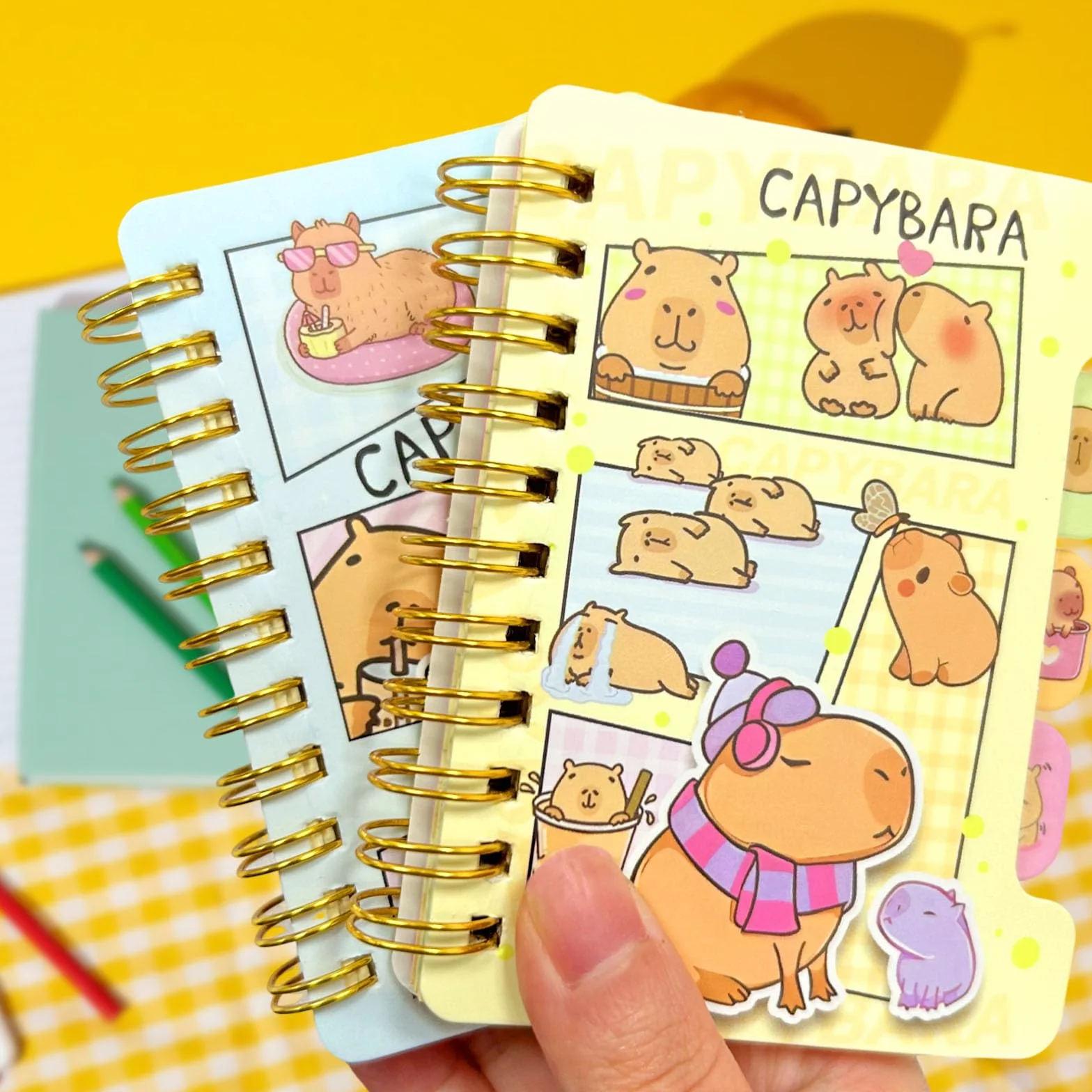 Capibara Notatnik, Spiralny Zeszyt Studencki 4 Szt, Capibara Zeszyt Spiral Wiązanie Książka Papiernicza dla Dzieci Chłopcy Dziewczęta Praca, Kapibara Notatnik Spiralny, Notatnik dla Dzieci