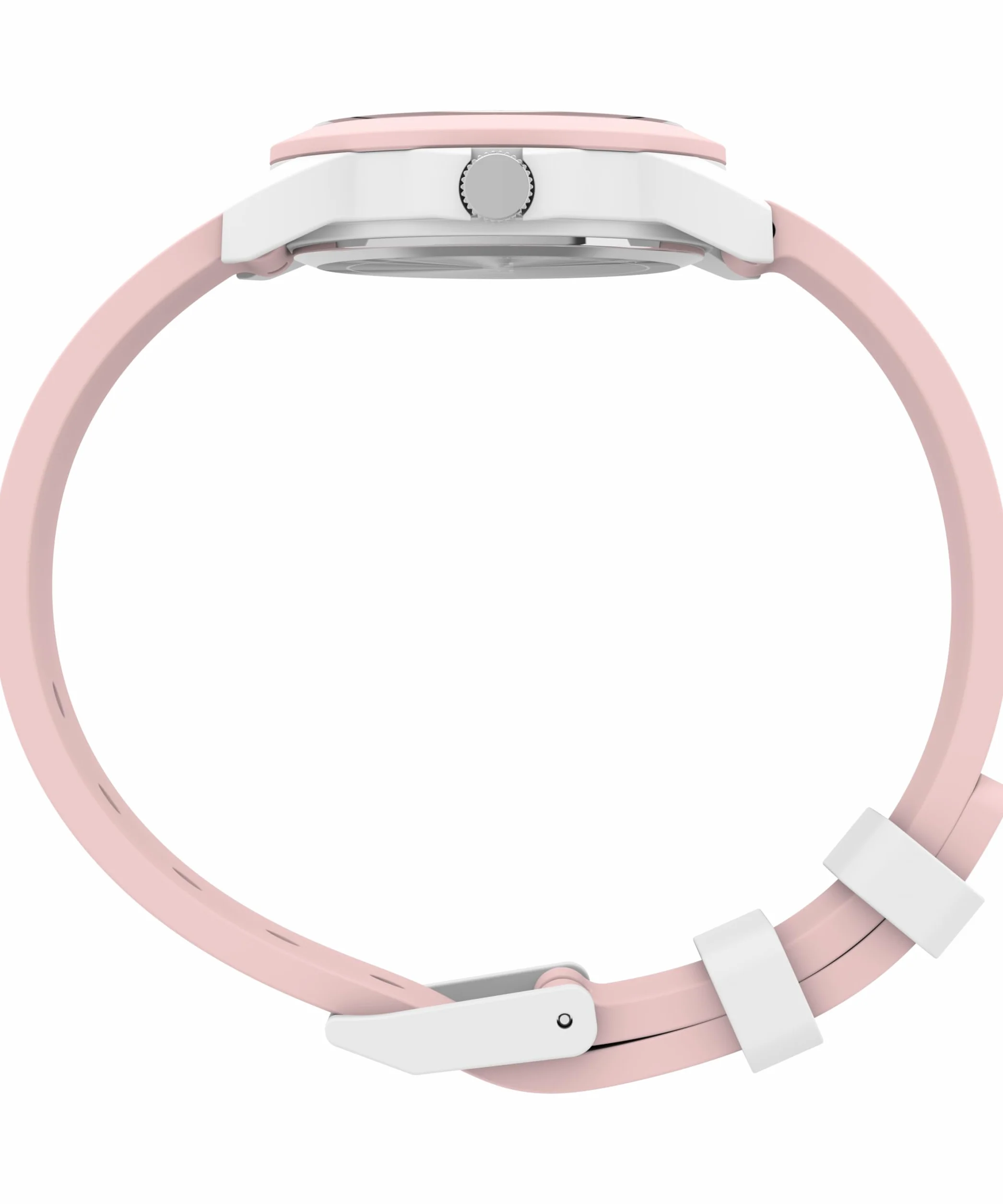 Timex Kids Time Machines® TW2W92000 Zegarek o średnicy 30 mm, różowy silikonowy pasek, biała tarcza, biała koperta