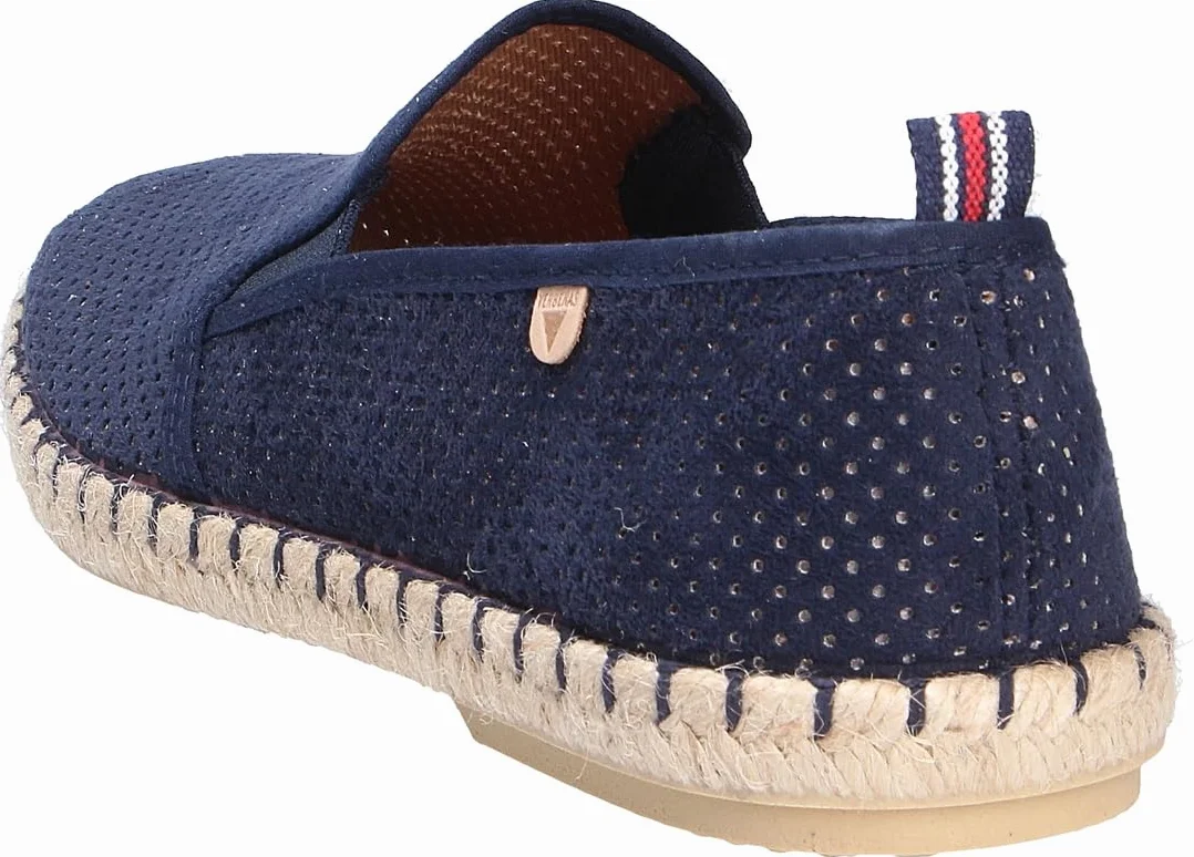 VERBENAS Męskie buty wsuwane Tom Hole Slipper tekstylne do noszenia w czasie wolnym, eleganckie wsuwane slip-ons Uni Tom męskie klapki beżowe