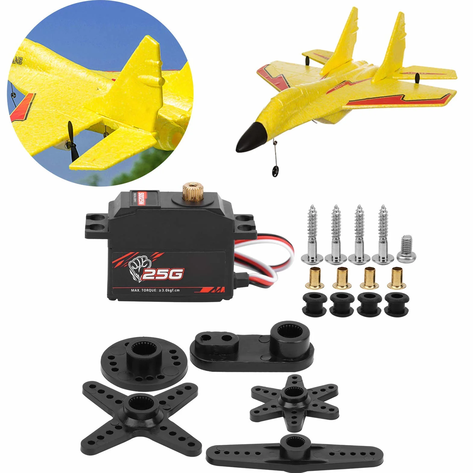 VGEBY Servo Digital Servo S0025M 25 g metalowy zębatka cyfrowa serwo część zamienna akcesorium do modelu łodzi samochodowych 1/12 RC