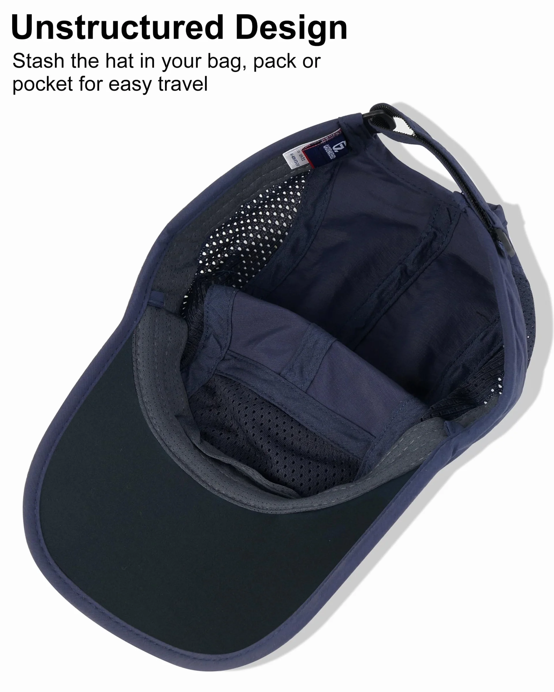 GADIEMKENSD Folding Outdoor Hat UPF 50+ Sun Protection Mesh Sport Hat