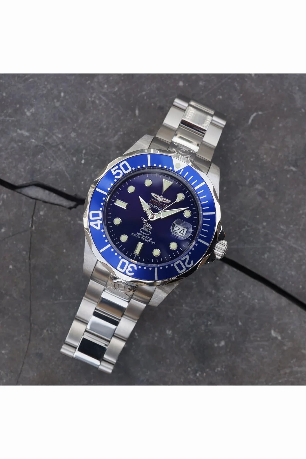 Invicta Grand Diver Męski zegarek automatyczny ze stali nierdzewnej - 47 mm
