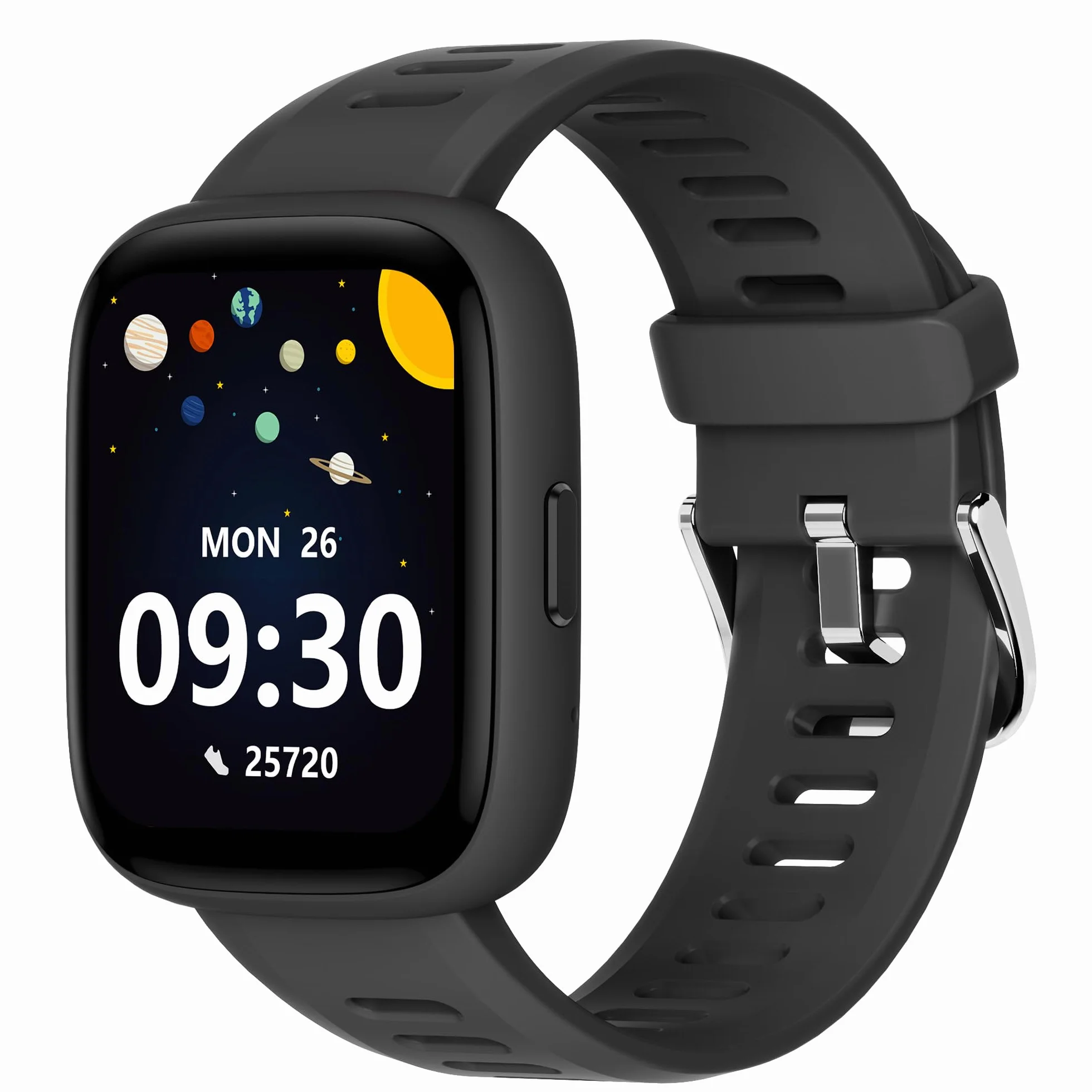 BIGGERFIVE Inteligentny zegarek dla dzieci, zegarek fitness 4,6 cm, krokomierz, tętno, wodoodporność IP68, monitor snu, licznik kroków kalorii, 5 gier logicznych z/bez aplikacji dla dziewcząt