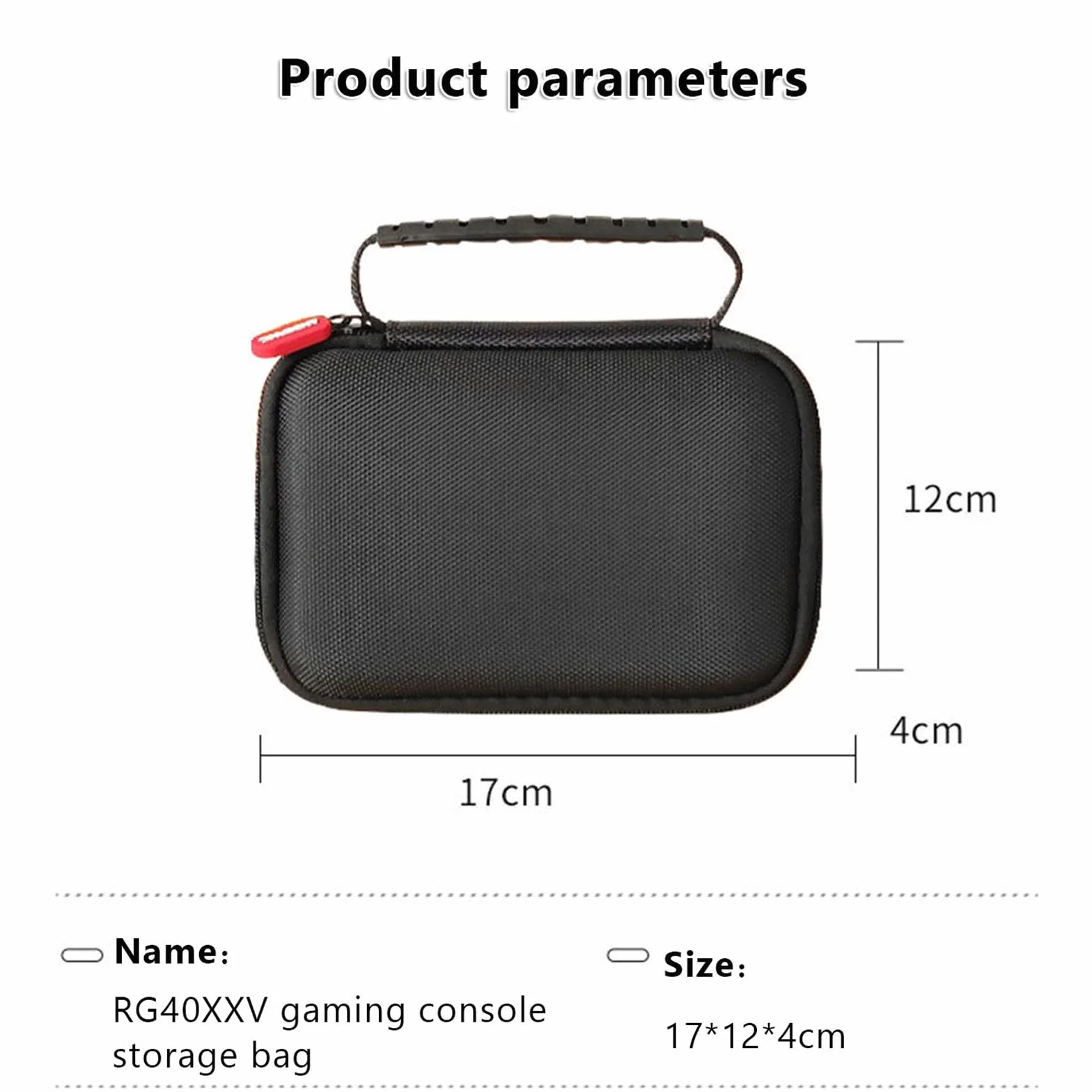 Etui do przenoszenia na Anbernic RG40XXV retro ręczna konsola do gier, etui EVA kompatybilne z konsolą do gier RG40XXV i akcesoriami, odporne na upadki i zużycie, organizer podróżny, czarny