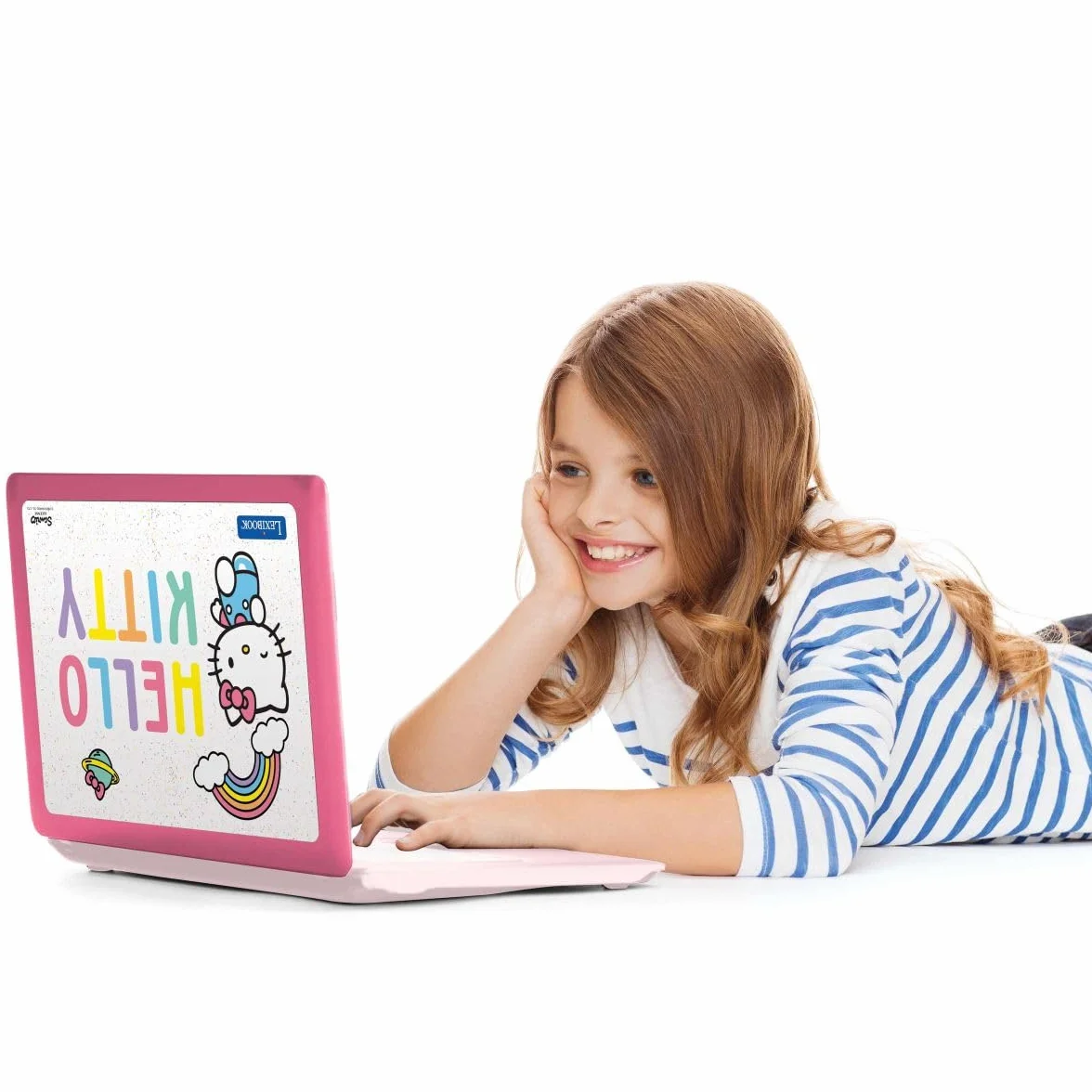 LEXIBOOK, Hello Kitty, dwujęzyczne przenośne urządzenie edukacyjne, angielski/hiszpański, 164 zajęcia językowe, pisanie, matematyka, logika, muzyka i gry, dla chłopców i dziewcząt, JC598HKi2