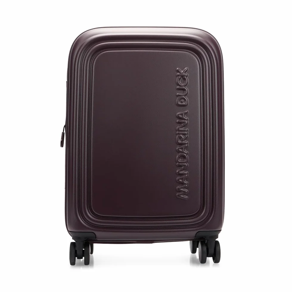 Mandarina Duck LOGODUCK + wózek Cabin EXP, Choco Ice, Kuferek z logo +