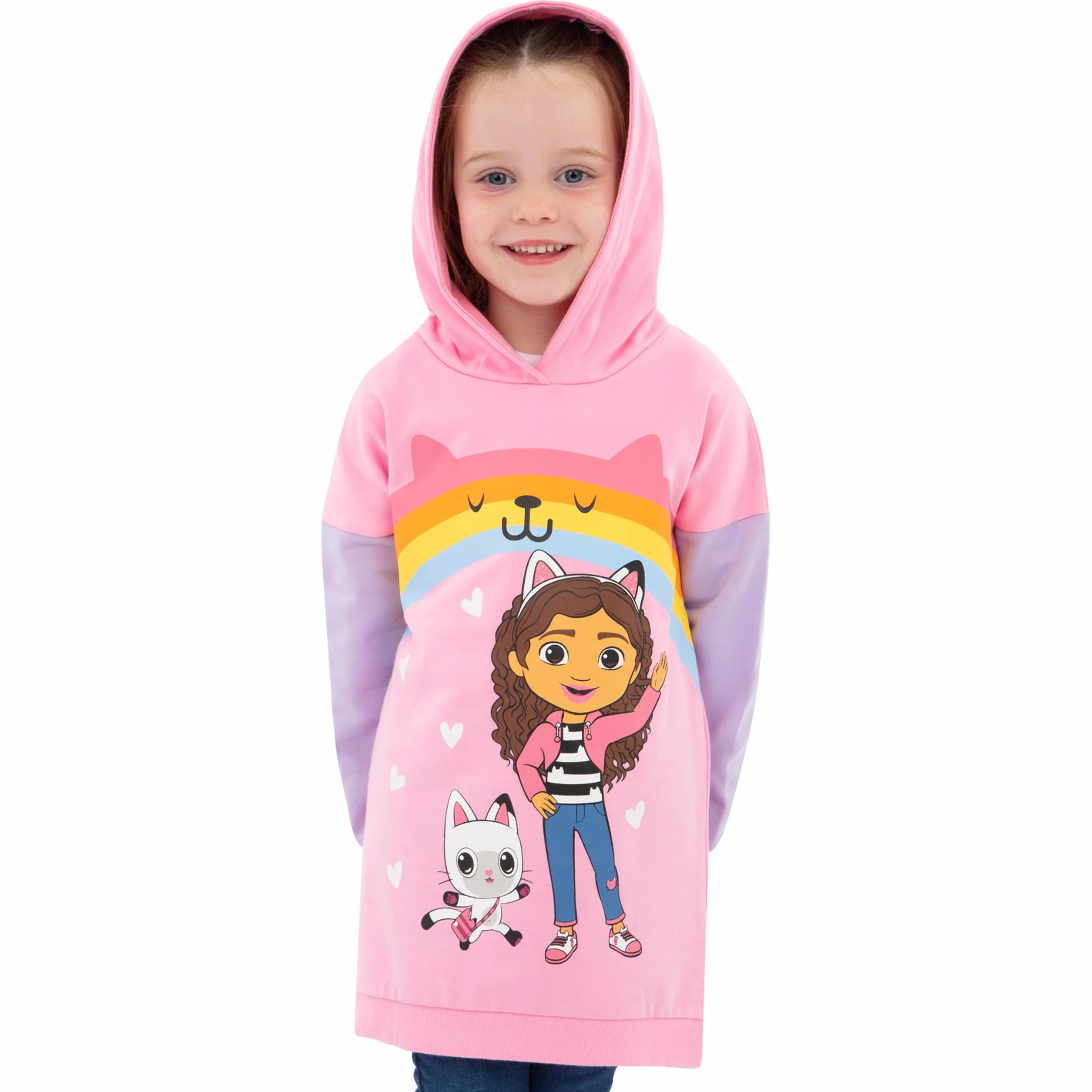 DreamWorks Gabby's Dollhouse Longline Hoodie Dla Dziewczynek | Ubrania Gabbys Dollhouse