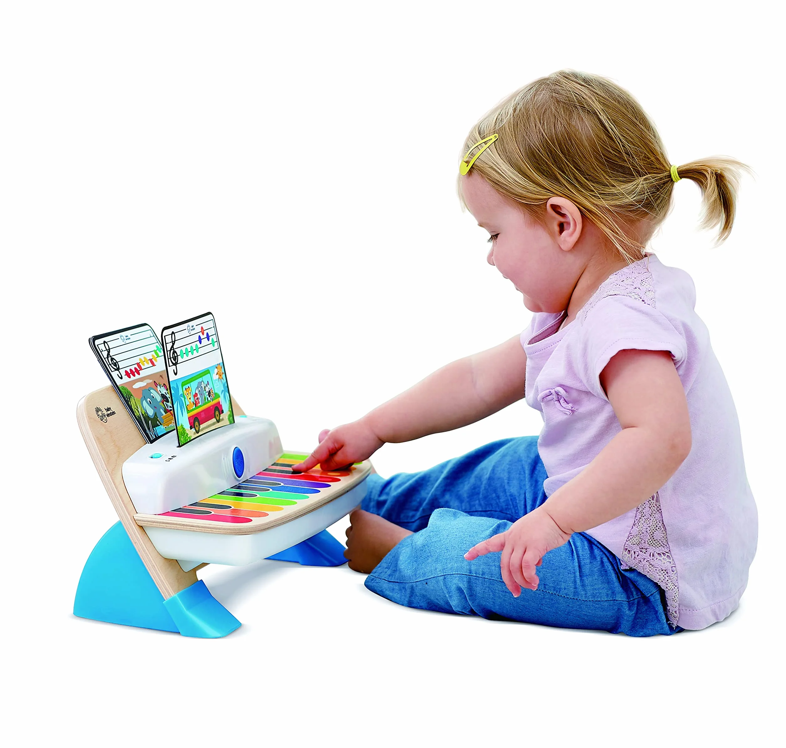 Hape Baby Einstein Magic Touch 6 miesięcy i więcej maluch dziecko 11-klawiszowy drewniany fortepian gra muzyczna zabawka