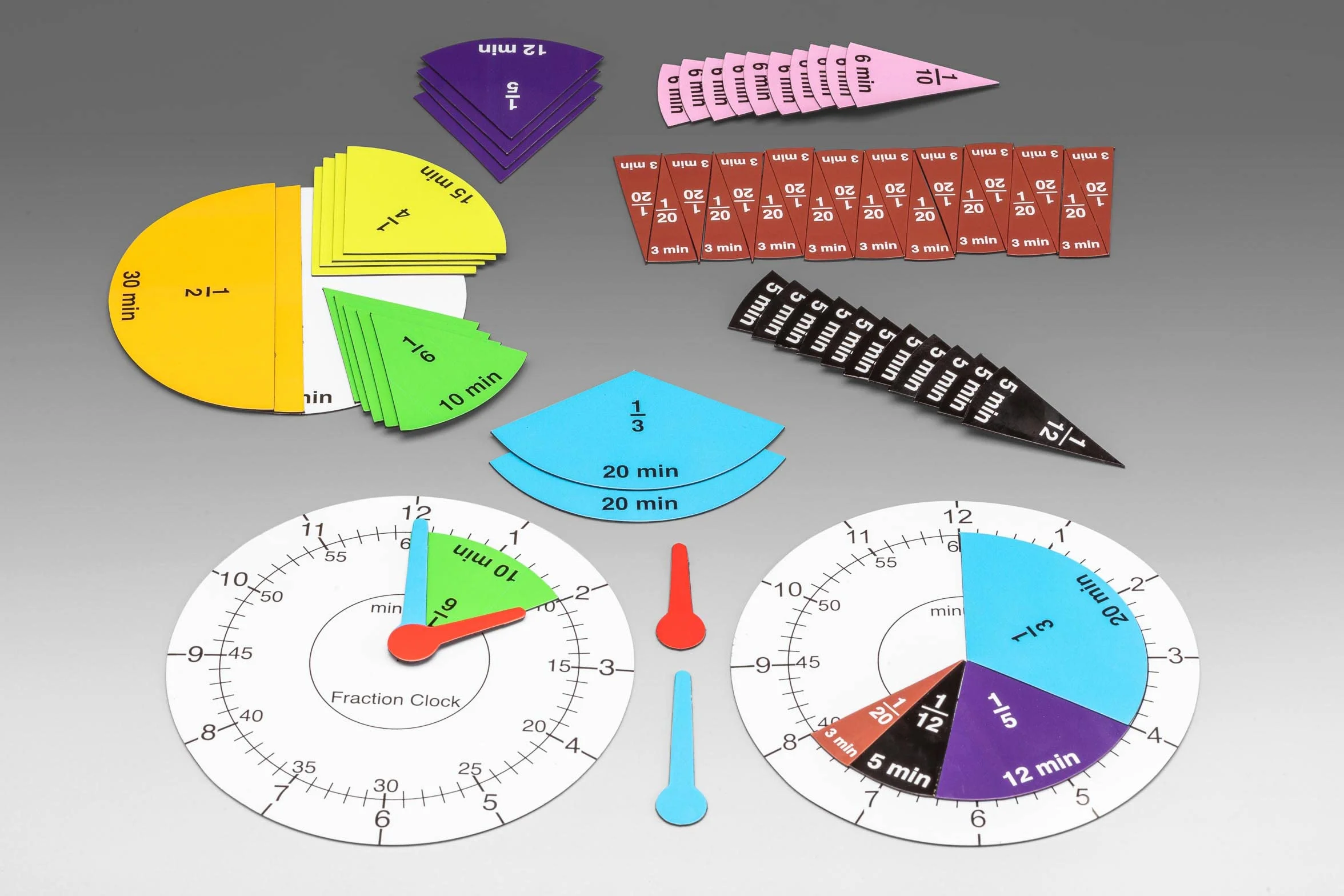 WISSNER active learning Zegar frakcyjny, 63 sztuki magnetyczne, Ø 10 cm, w kartonie