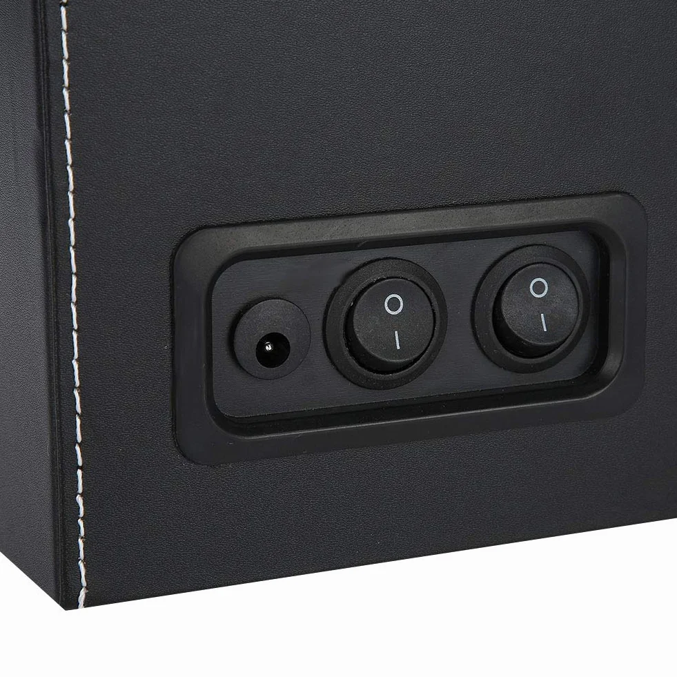 Pudełko na zegarek Nakrętka zegarka na 4 zegarki automatyczne + 6 etui na zegarek z siatką Cichy silnik, wielokrotny obrót Nakrętka zegarka brązowy 31 x 24 x 18 cm (czarny)