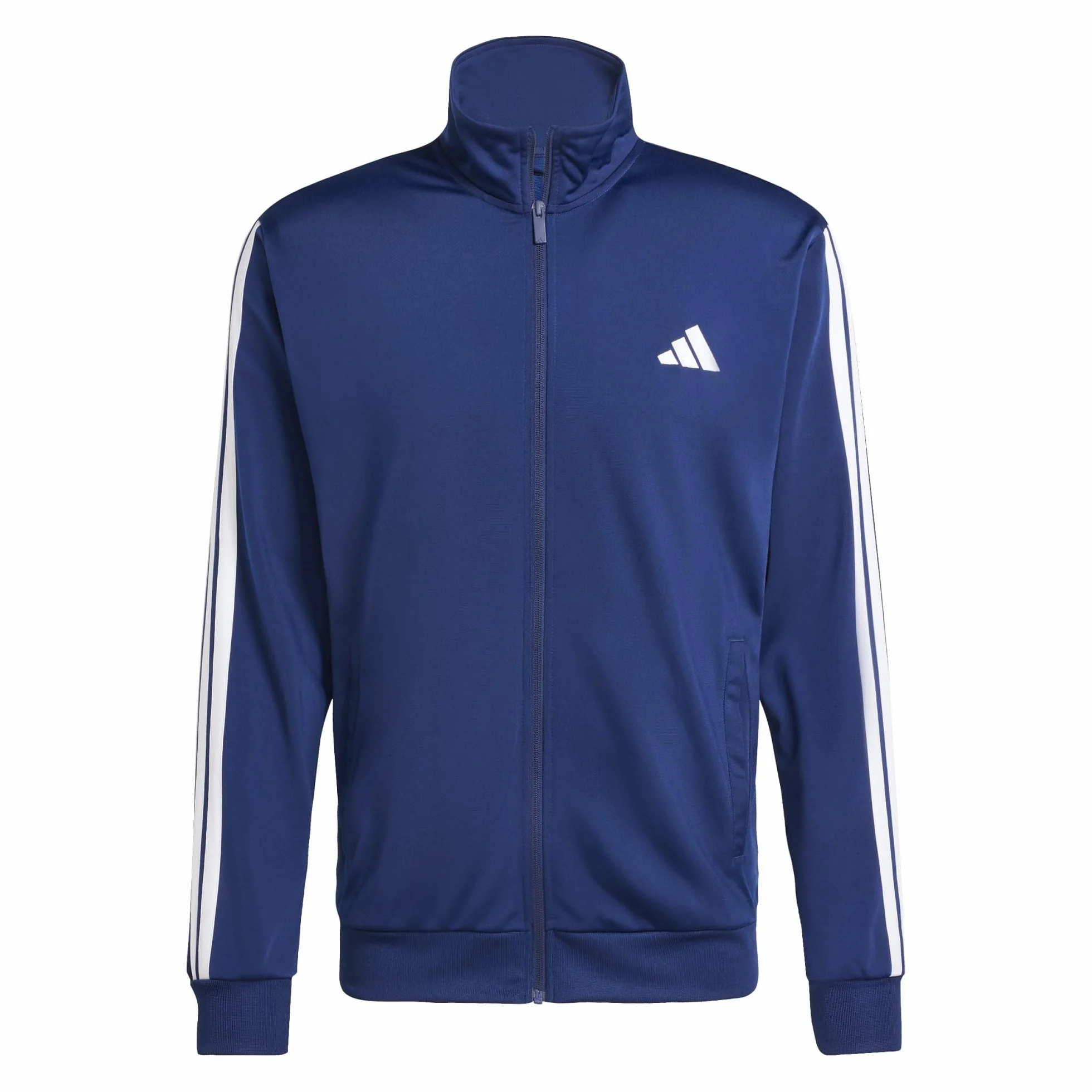 adidas Mężczyźni SPORTSWEAR BASIC 3 STRIPES TRICOT TRACKSUIT, Dark Blue, L