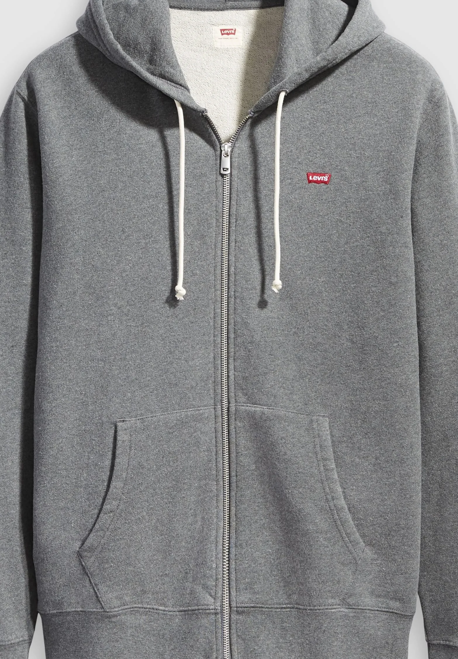 Levi's Mężczyźni Zip Up Sweatshirt, Charcoal Heather XX, M