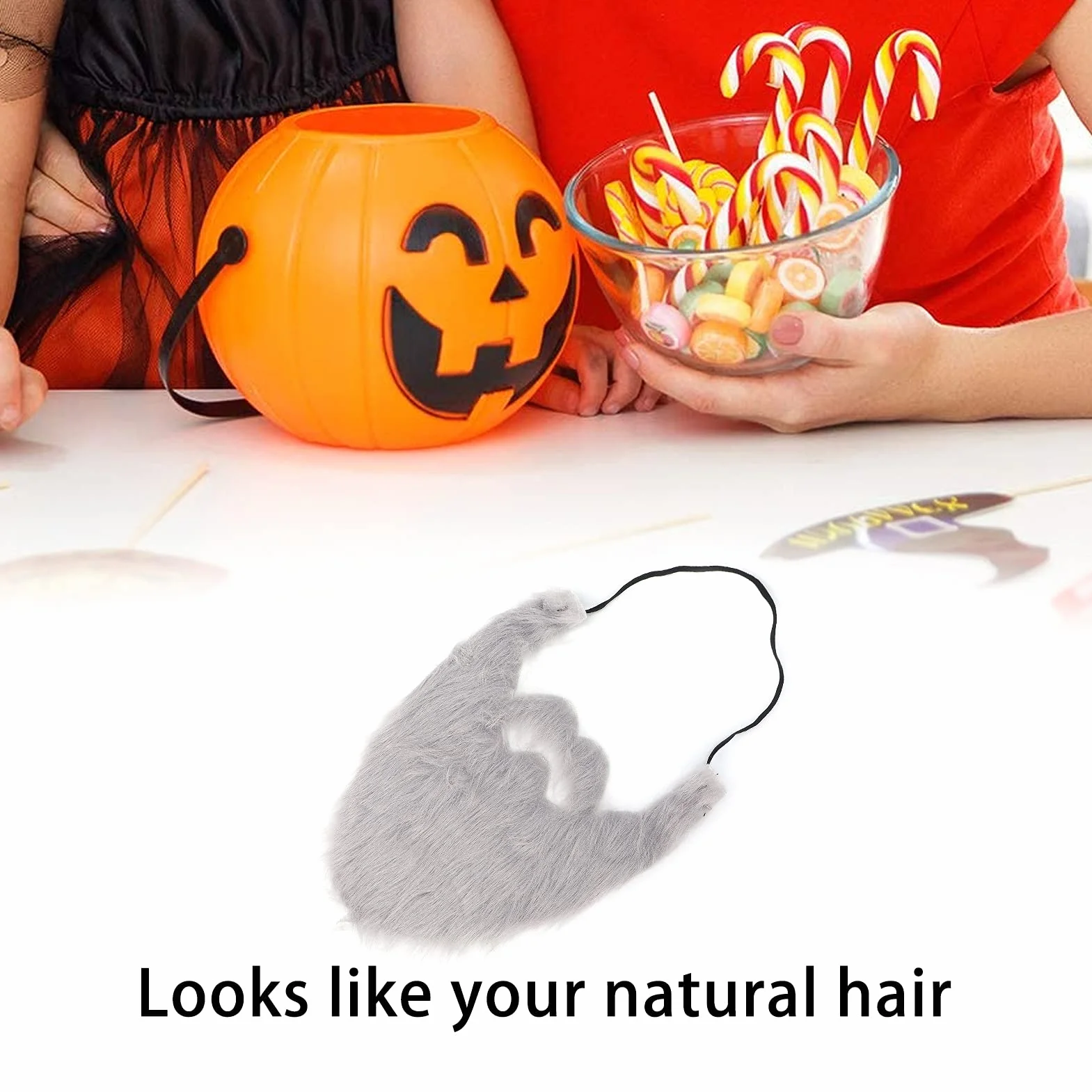 Sztuczna broda, impreza z okazji Halloween fałszywe wąsy, biała broda sztuczna broda, szary kostium brody dla mężczyzn, fałszywe wąsy na zaopatrzenie firm