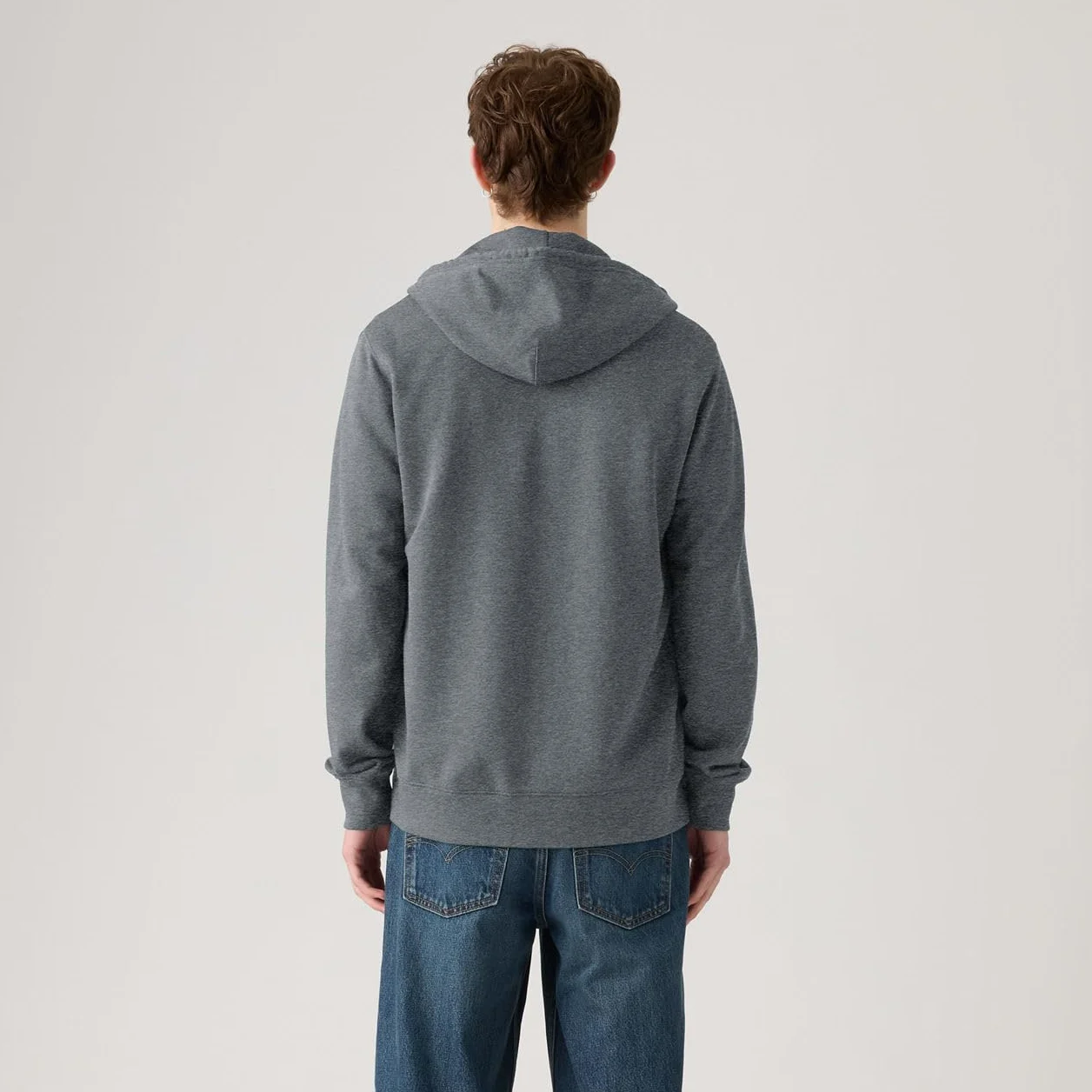 Levi's Mężczyźni Zip Up Sweatshirt, Charcoal Heather XX, M