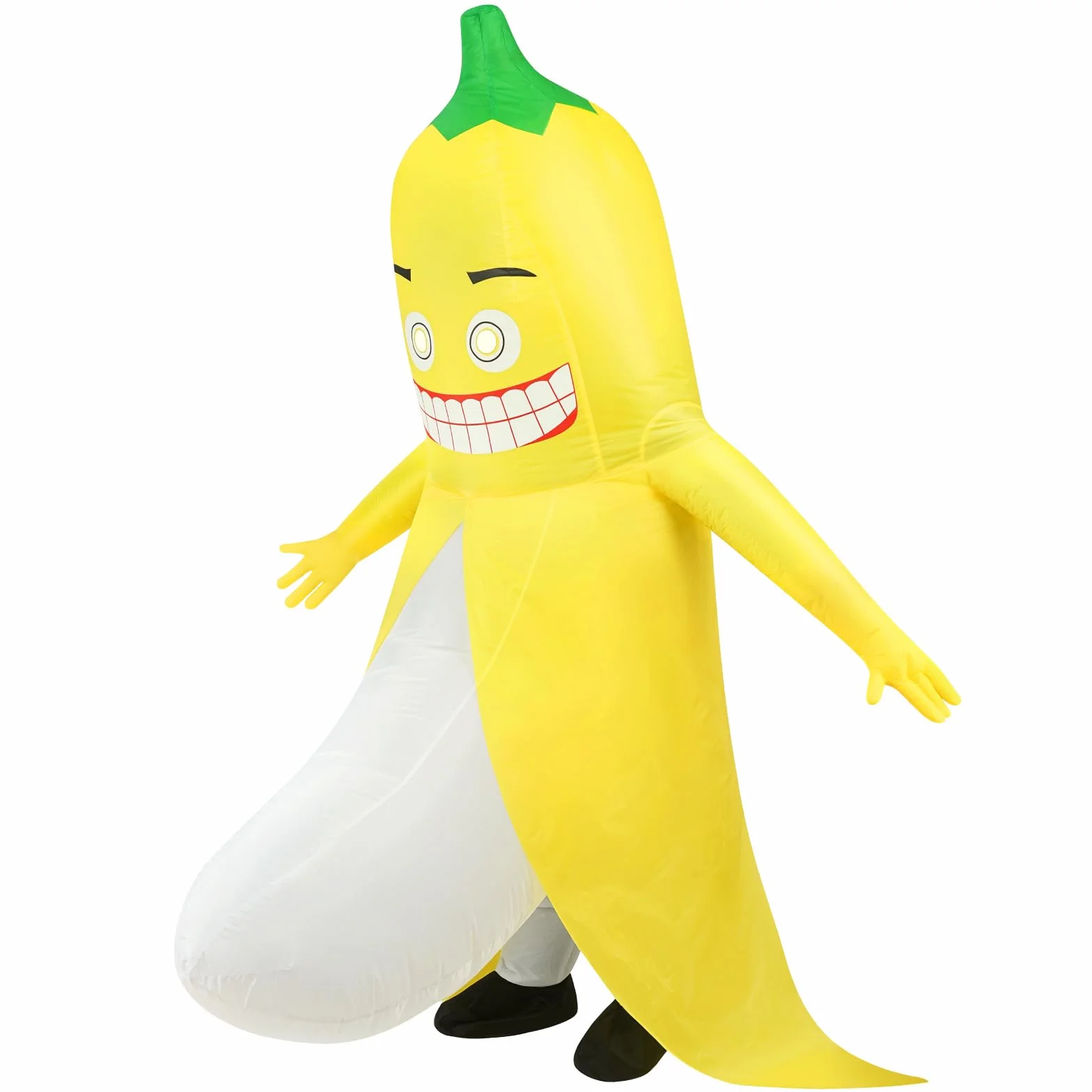 Kostium bananowy, nadmuchiwany kostium bananowy dla dorosłych z zamkiem błyskawicznym, nadmuchiwana odzież ze złego banana dla dorosłych, kostiumy halloweenowe na imprezę, karnawał i Boże