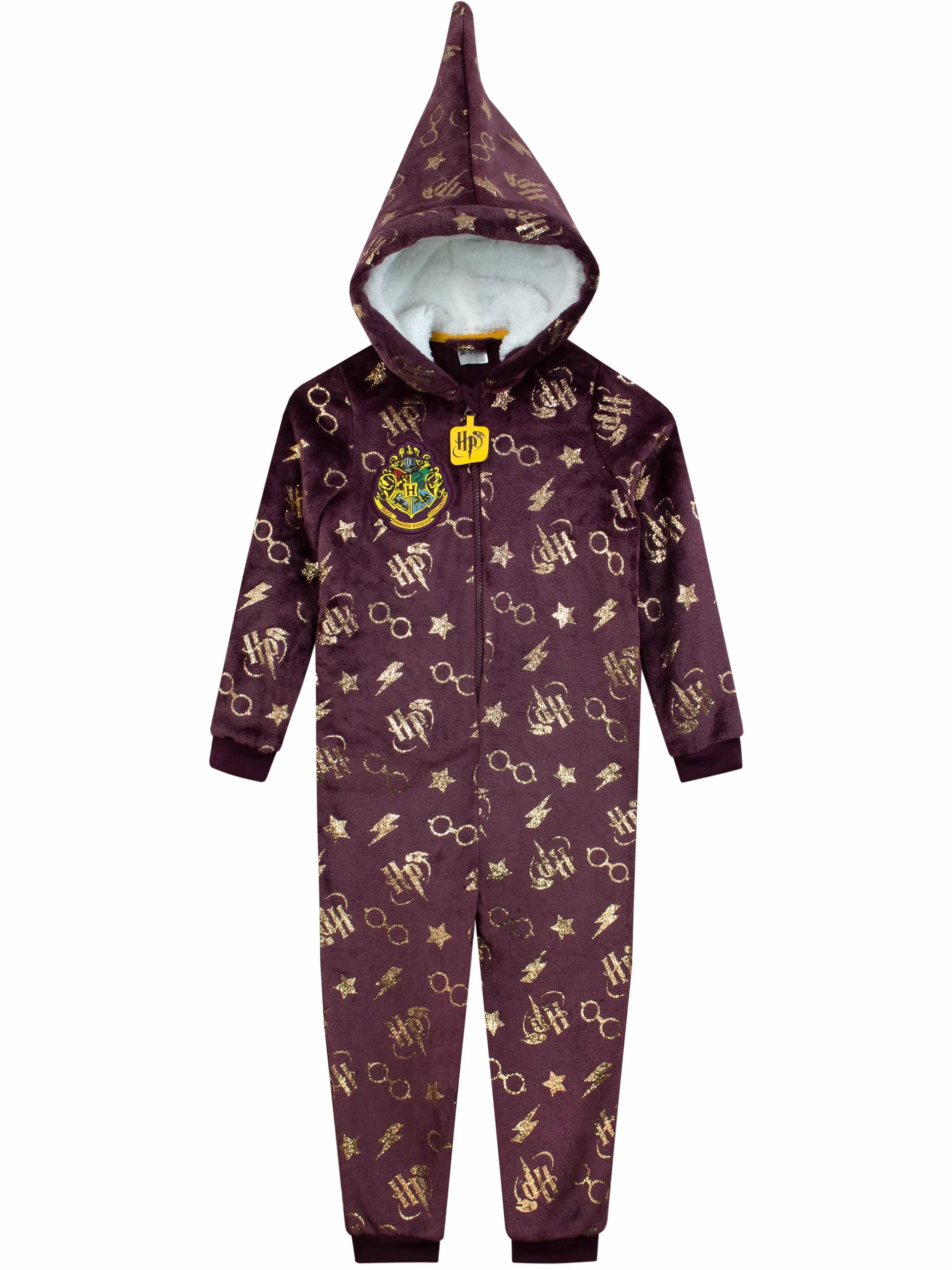 Onesie Harry Potter dla dziewczynek | Onesie dla dziewcząt z Hogwartu | Piżamy Gryffindor dla dziewczynek | 5 do 13 lat | Oficjalny towar