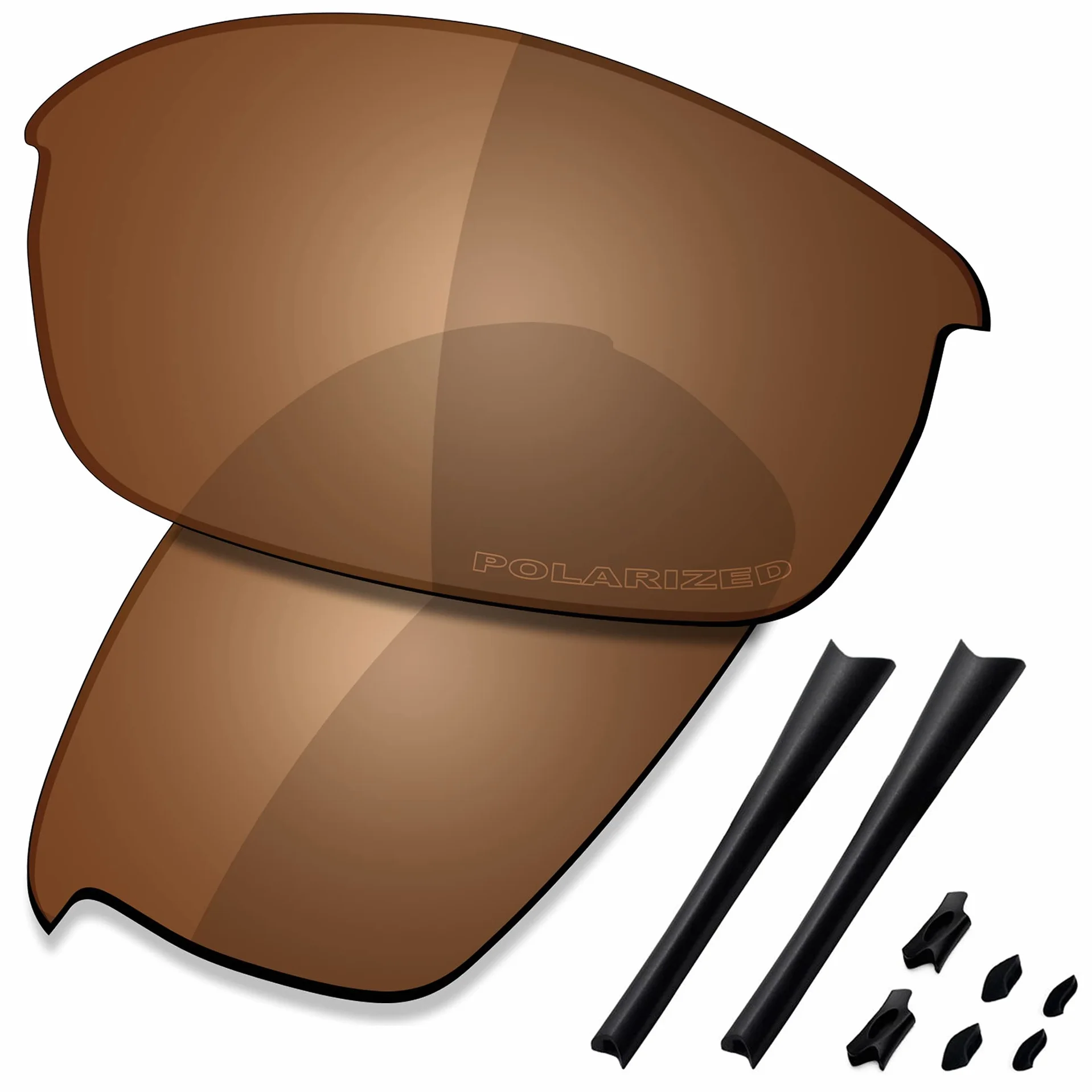 SAUCER Wysokiej jakości wymienne soczewki i zestawy gumowe do kurtki Oakley Flak | Flak Jacket Low Bridge Fit Okulary przeciwsłoneczne