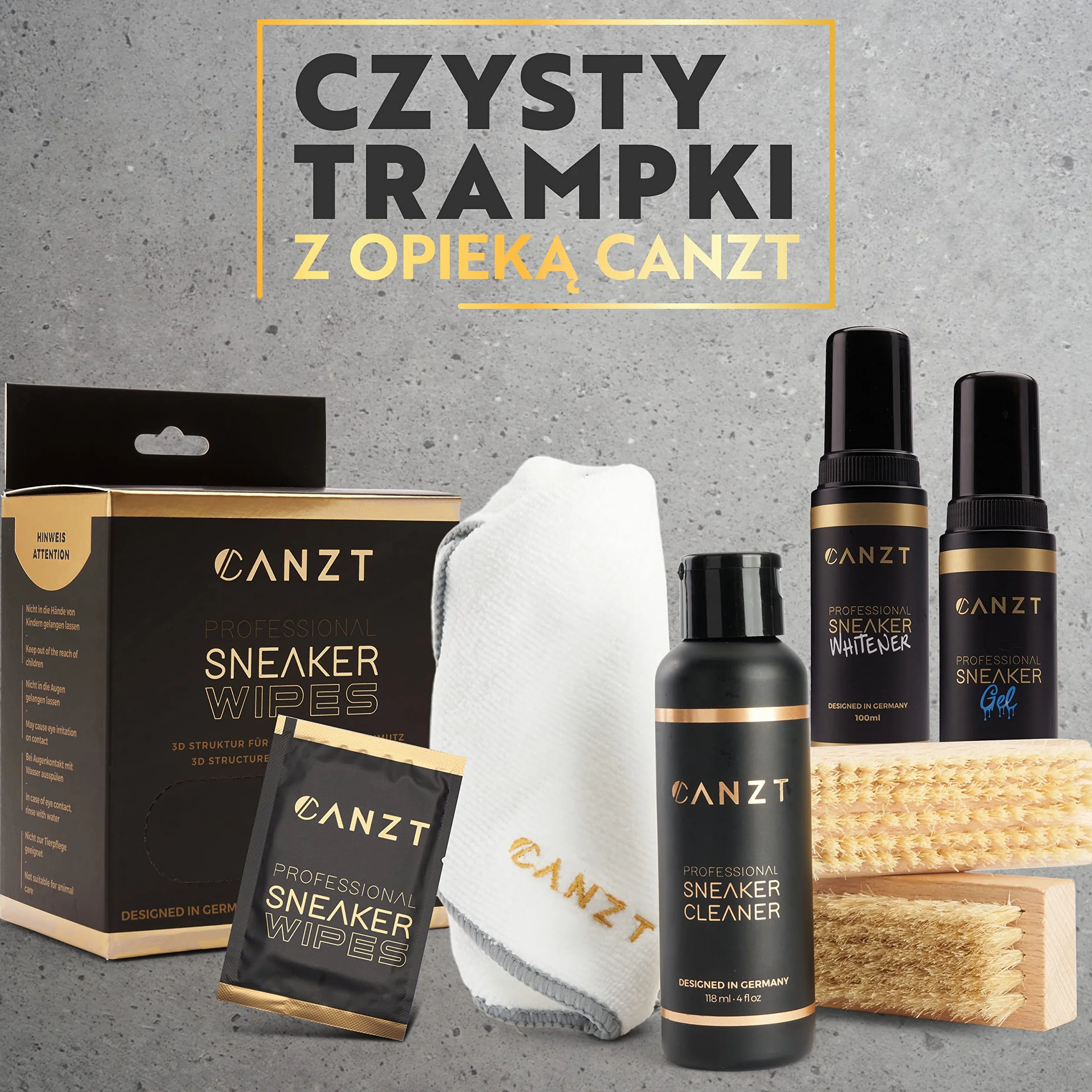 Canzt Sneaker Whitener – Biała pasta do butów sportowych i skórzanych – Odnawia kolor białych sneakersów i podeszw – 100 ml do pielęgnacji obuwia