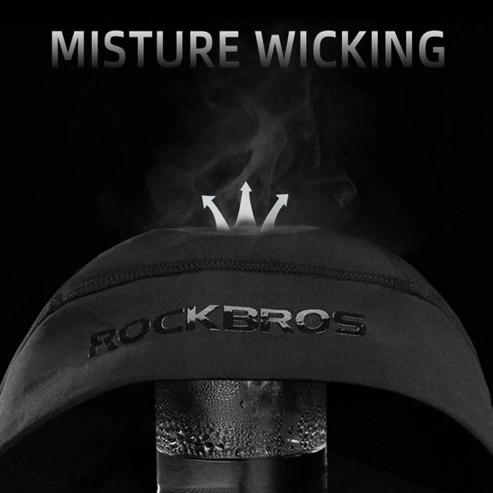 ROCKBROS Czapka Rowerowa Kask Undercap Czapka Rowerowa Ciepła Wiatroszczelna Czapka Zimowa Czapka Rowerowa do Jazdy na Rowerze Narciarstwo Bieganie Kobiety/Mężczyźni