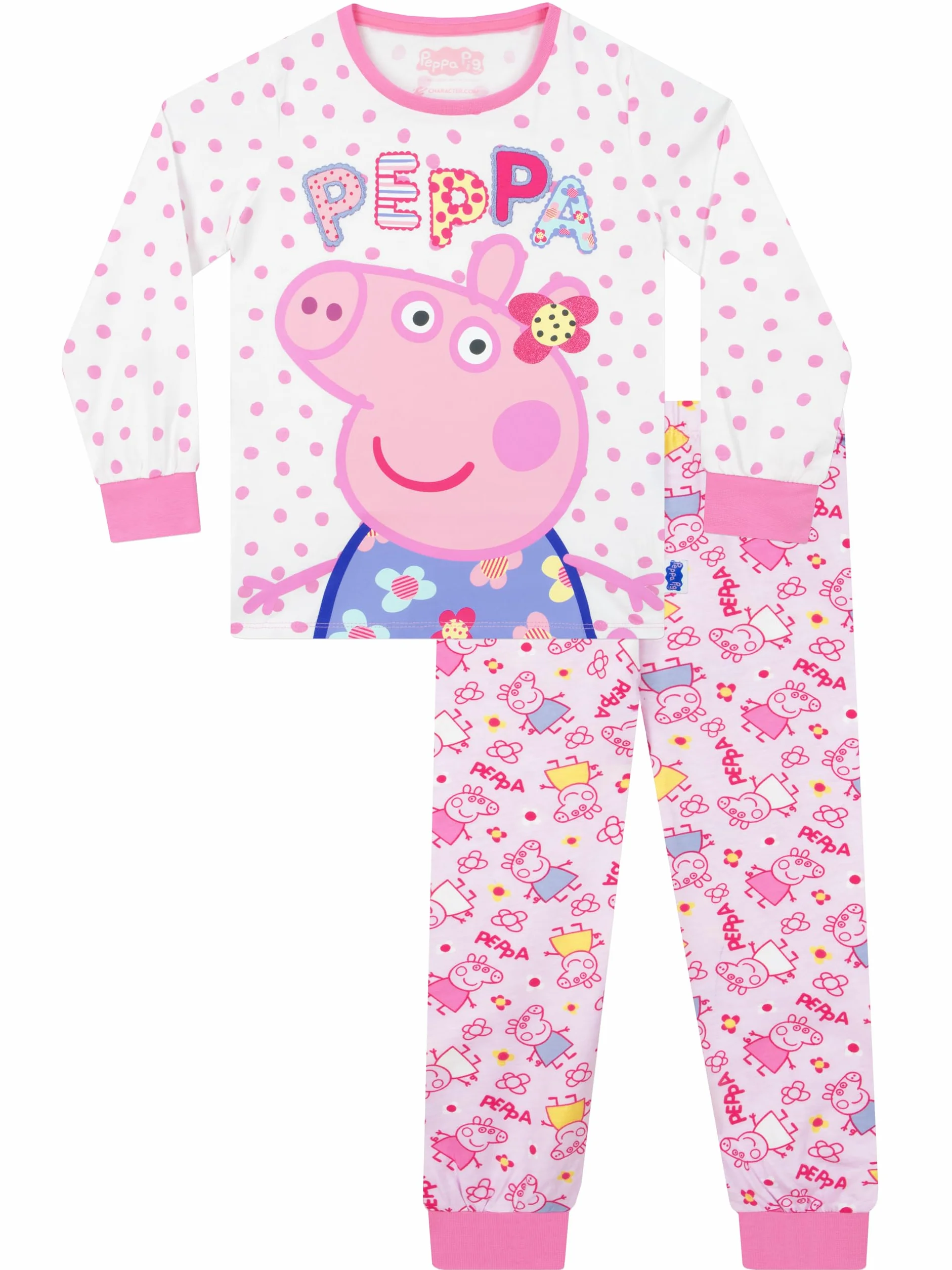 Peppa Pig Piżama, Dziewczęca Piżama Z Długim Rękawem, Dziecięca Piżam Peppa, Zestaw Piżam Dla Dziewczynek