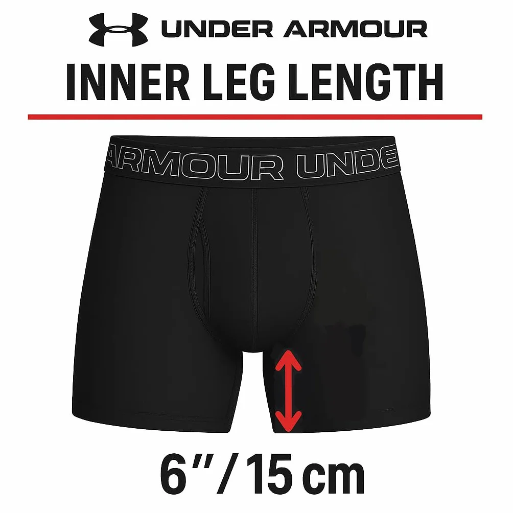 Under Armour Bielizna męska 15 cm Cotton Boxerjock - 3-pak, Czarny, M