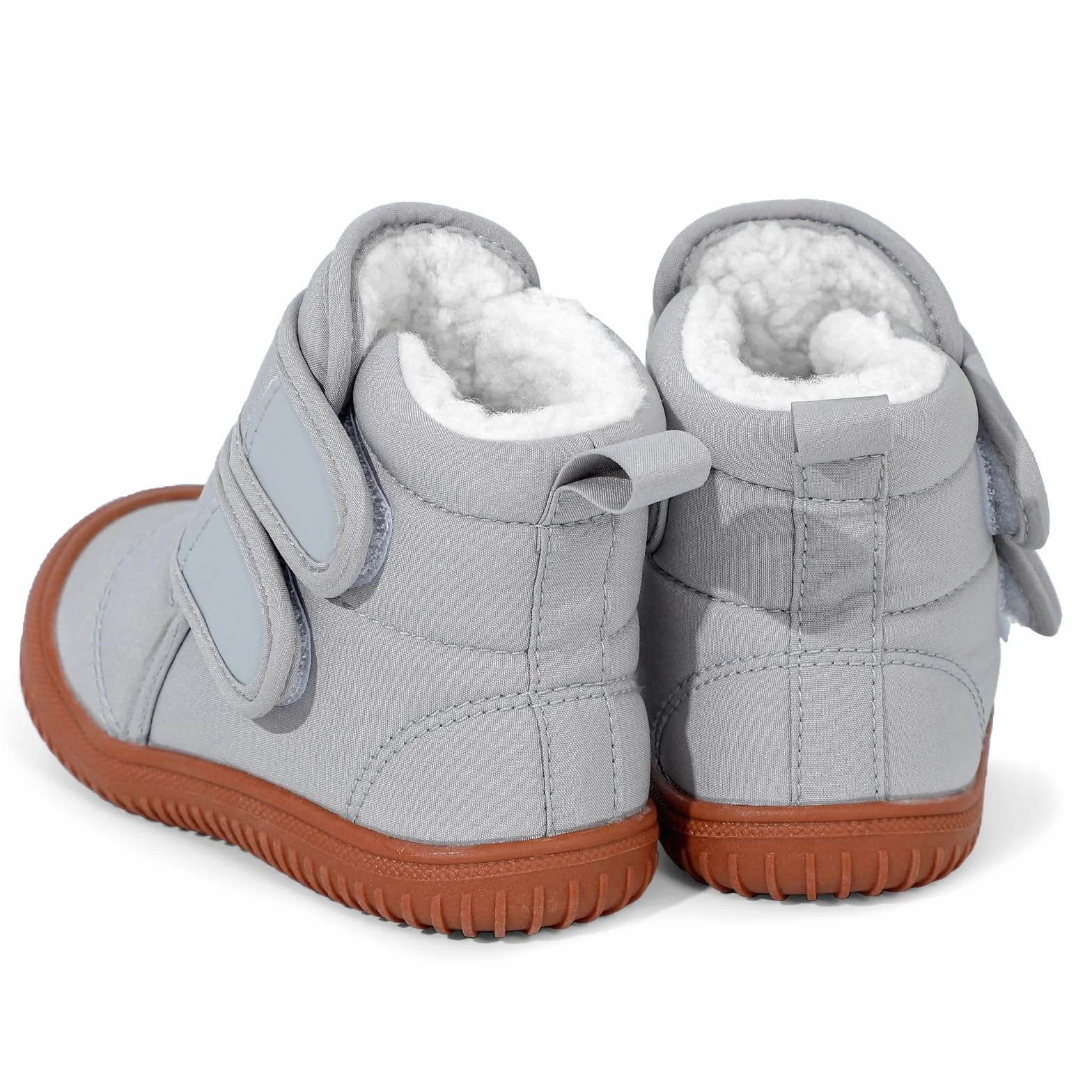 MASOCIO Buty zimowe dla chłopców i dziewczynek, małe dzieci, buty zimowe, pluszowe, płaskie, gumowe, antypoślizgowe, rozmiar 19-27 EU