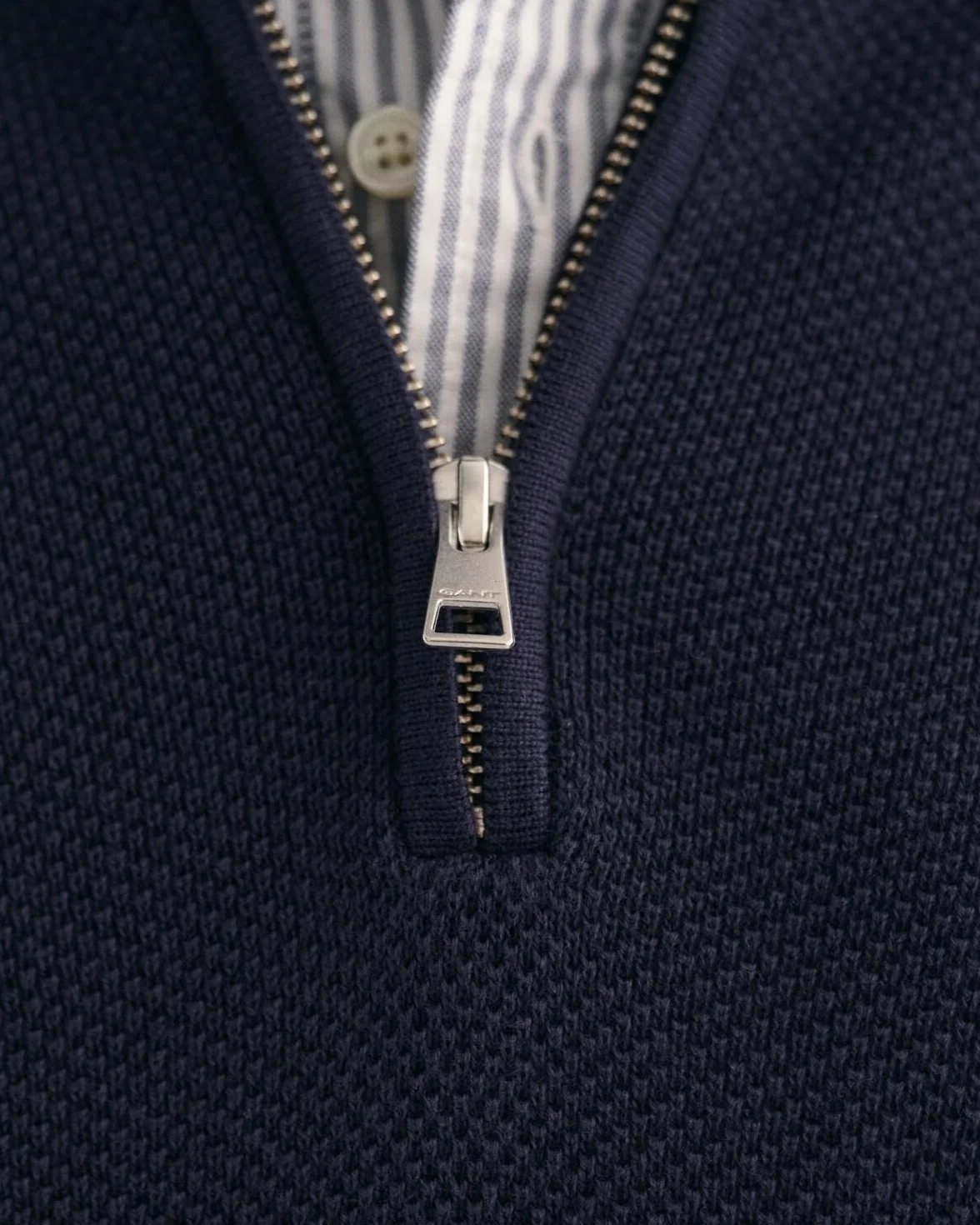 GANT Sweter Mężczyźni Bawełniany Zamek Błyskawiczny