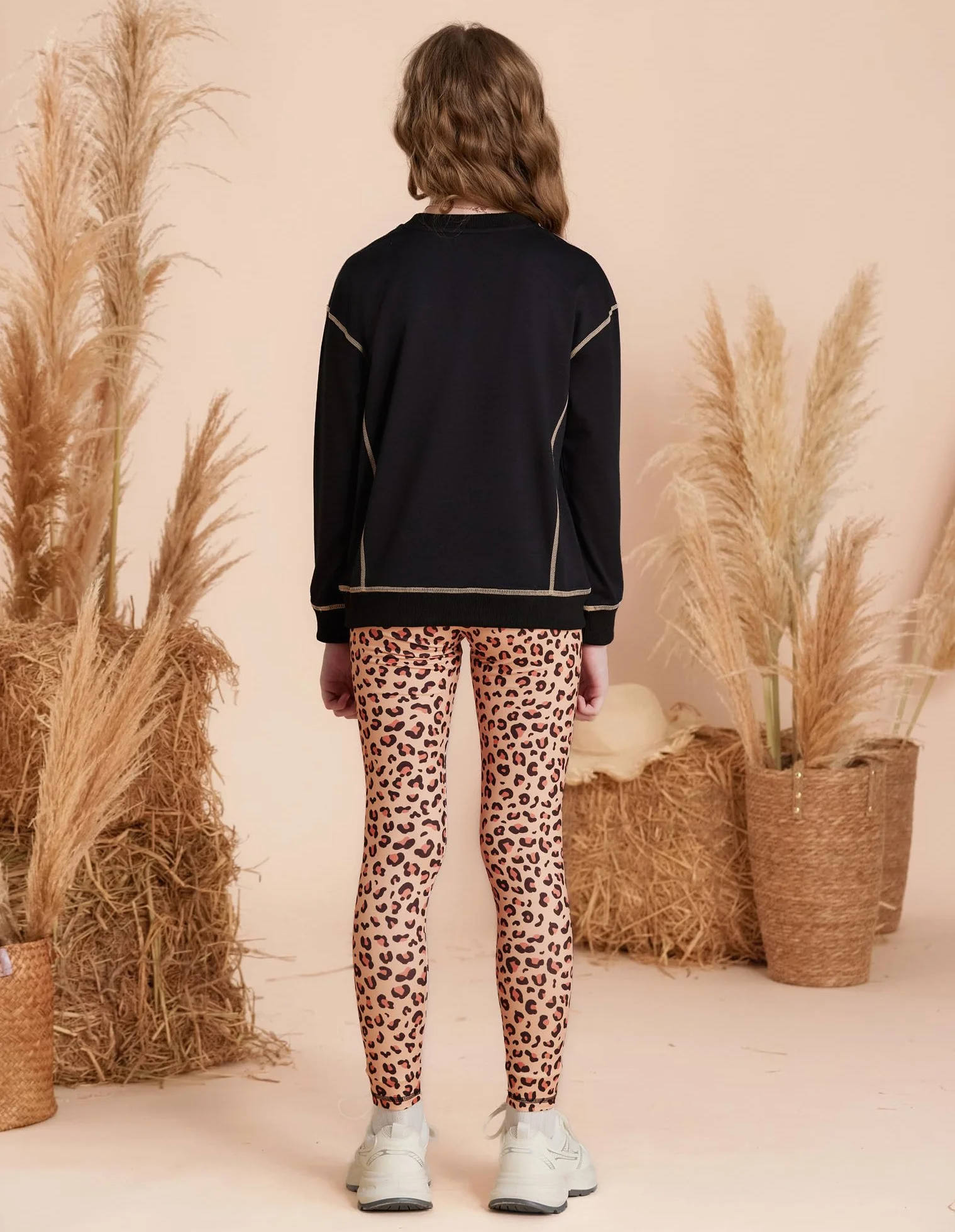 GRACE KARIN Dziewczęca bluza + legginsy, zestaw z długim rękawem, dres treningowy, 2-częściowy, na jesień i zimę, sportowy strój dla dzieci w wieku 6-14 lat