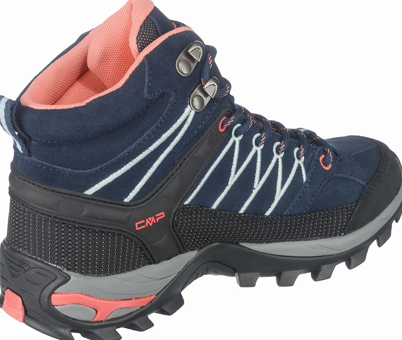 CMP Kobiety Rigel Mid Wmn Trekking Shoe Wp półbuty trekkingowe, B.BLUE-GIADA-PEACH, 40 EU
