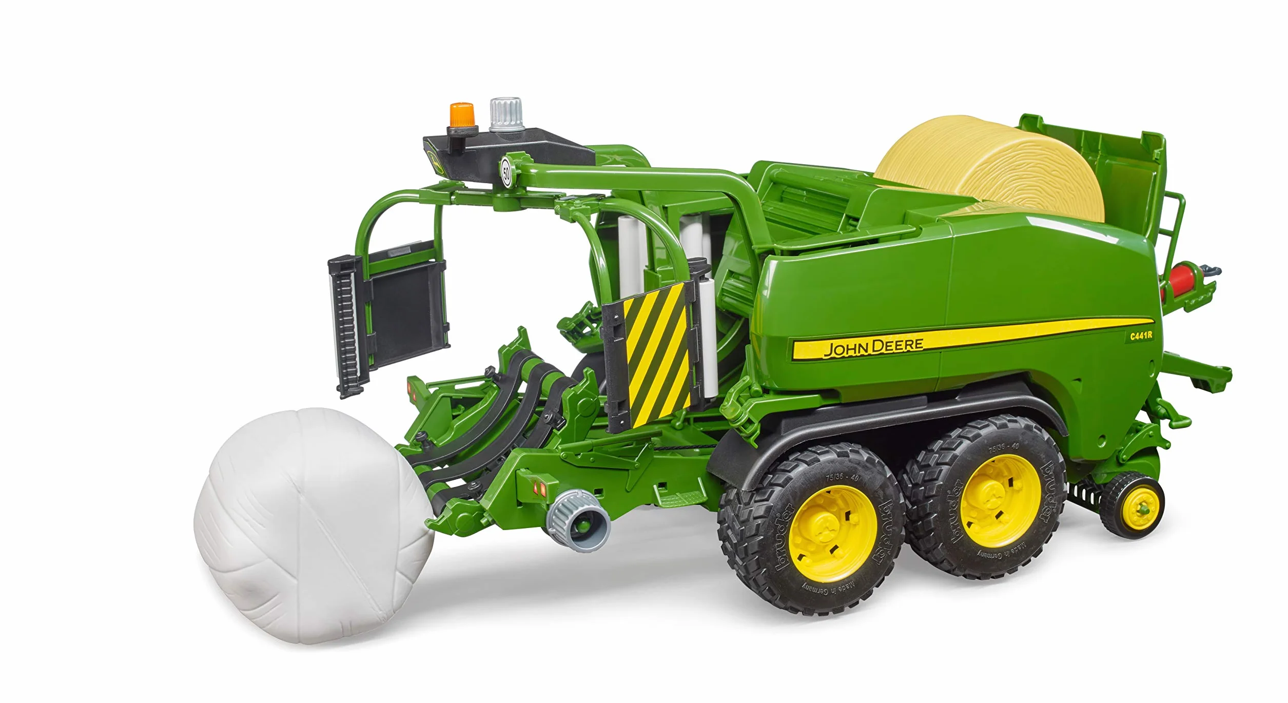 bruder 02032 - John Deere C441R owijarka do bel okrągłych - 1:16 Farma, rolnictwo, ciągnik, przyczepa, kombajn, owijarka do bel, akcesoria do kombajnów