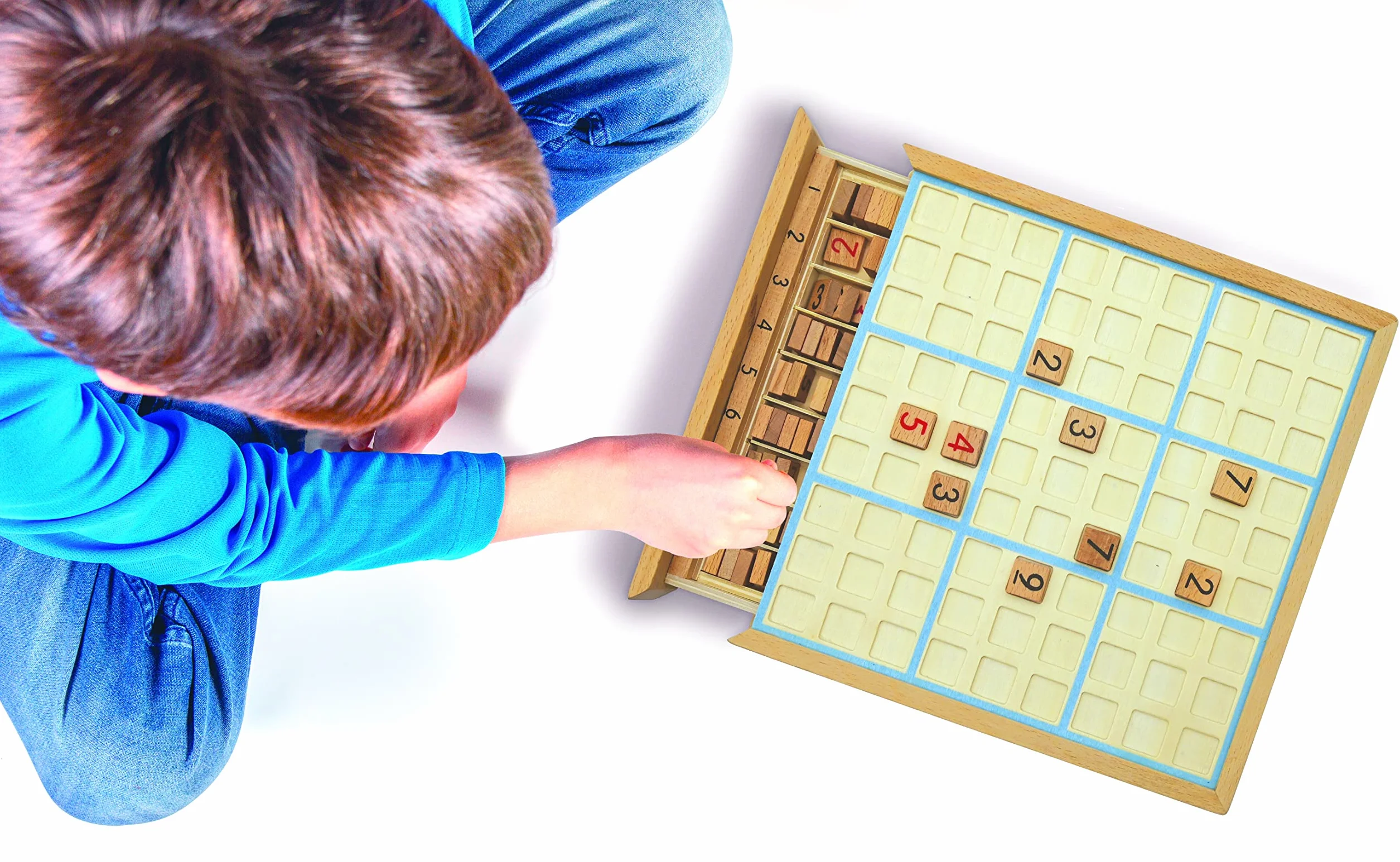 Lexibook, Bio Toys, Drewniana Gra Sudoku, Przyjazna dla Środowiska, Książeczka Sudoku w Zestawie, Szuflada do Przechowywania, JGW150