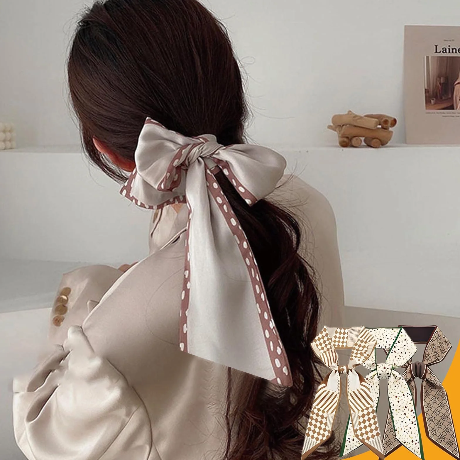 Lilbitty 6 sztuk portfela, szalik, torebki damskie, do cienkich włosów, akcesoria do szyi, szaliki z kieszonkowymi szalami, uchwyt, modne, lekkie