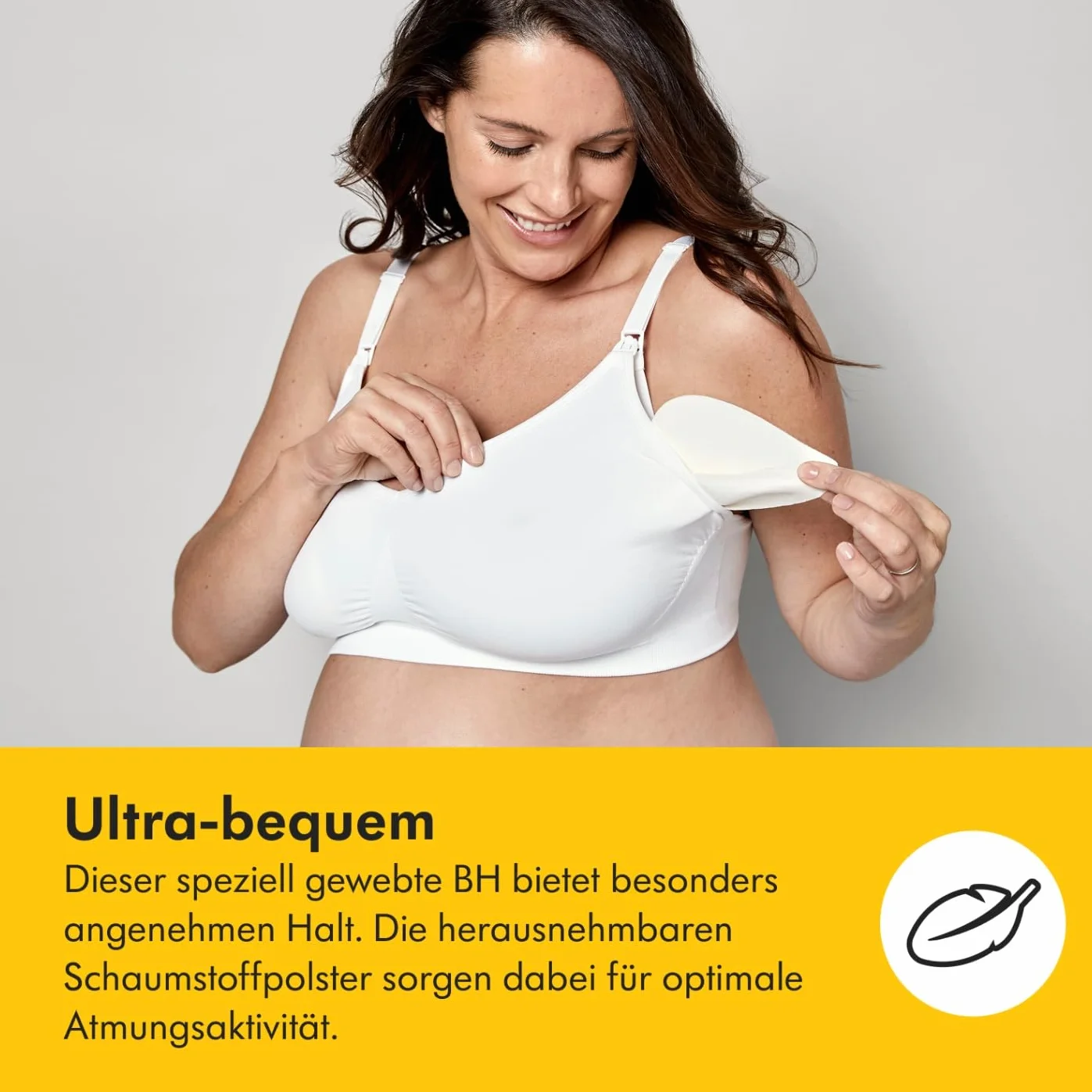 Medela Biustonosz Keep Cool Ultra | Bezszwowy biustonosz ciążowy i do karmienia z 6 strefami oddychania, miękka w dotyku tkanina i dodatkowe wsparcie