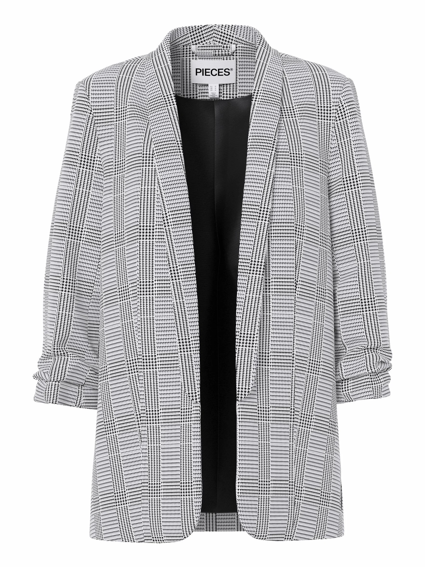 PIECES Blazer damski PCBOSELLA, Czarny/Aop: check, M