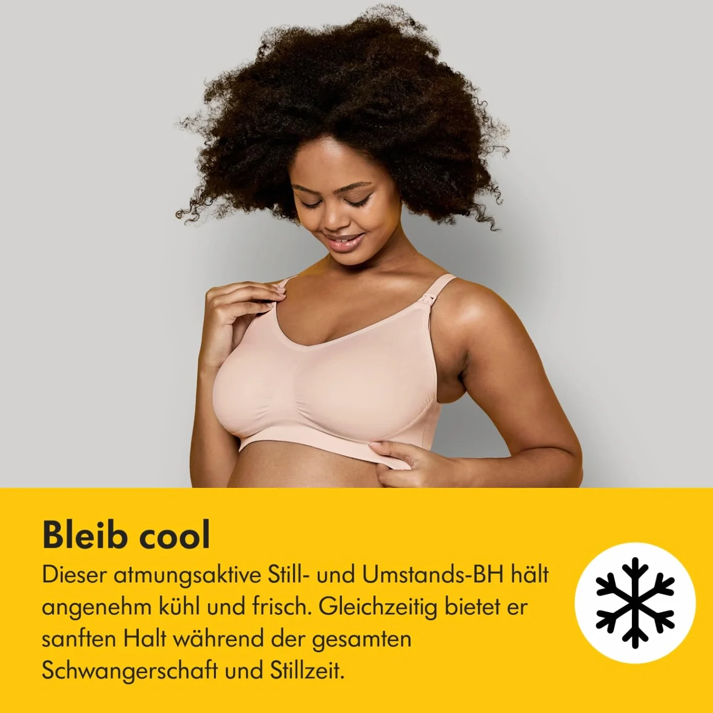 Medela Biustonosz Keep Cool Ultra | Bezszwowy biustonosz ciążowy i do karmienia z 6 strefami oddychania, miękka w dotyku tkanina i dodatkowe wsparcie