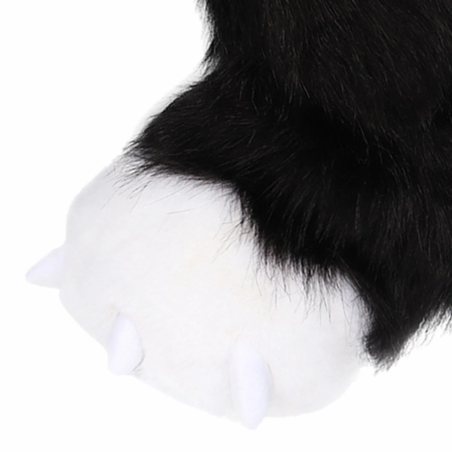 Geardeangloow Fuzzy Paw Cosplay Halloween Fursuit Party Kreskówka Dom Buty Zwierzę czarno-białe, czarno-białe, 21x30x25 cm