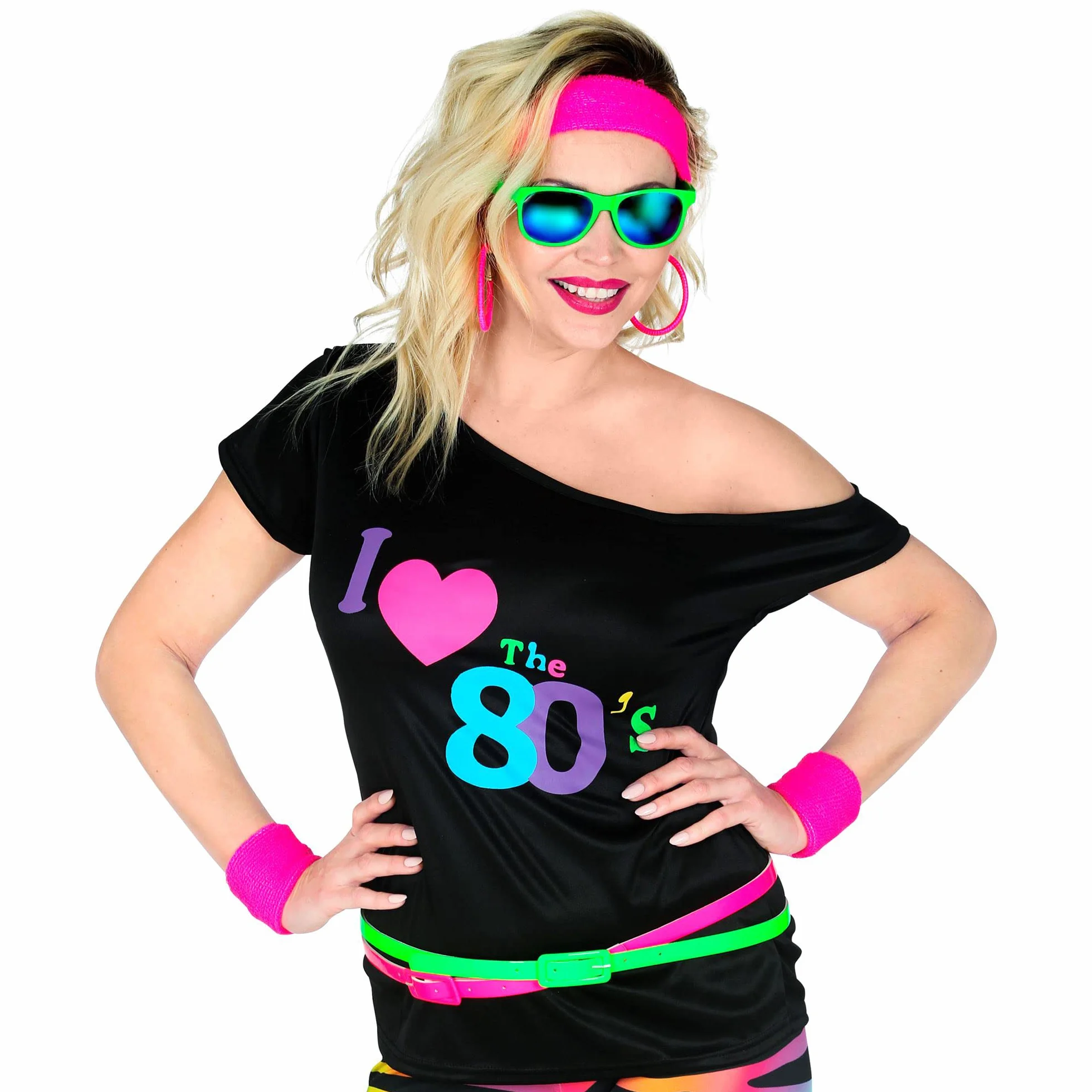 W WIDMANN MILANO Party Fashion - T-Shirt 80s fashion, koszulka bez rękawów, I love 80s, disco fever, kostiumy fantazyjne