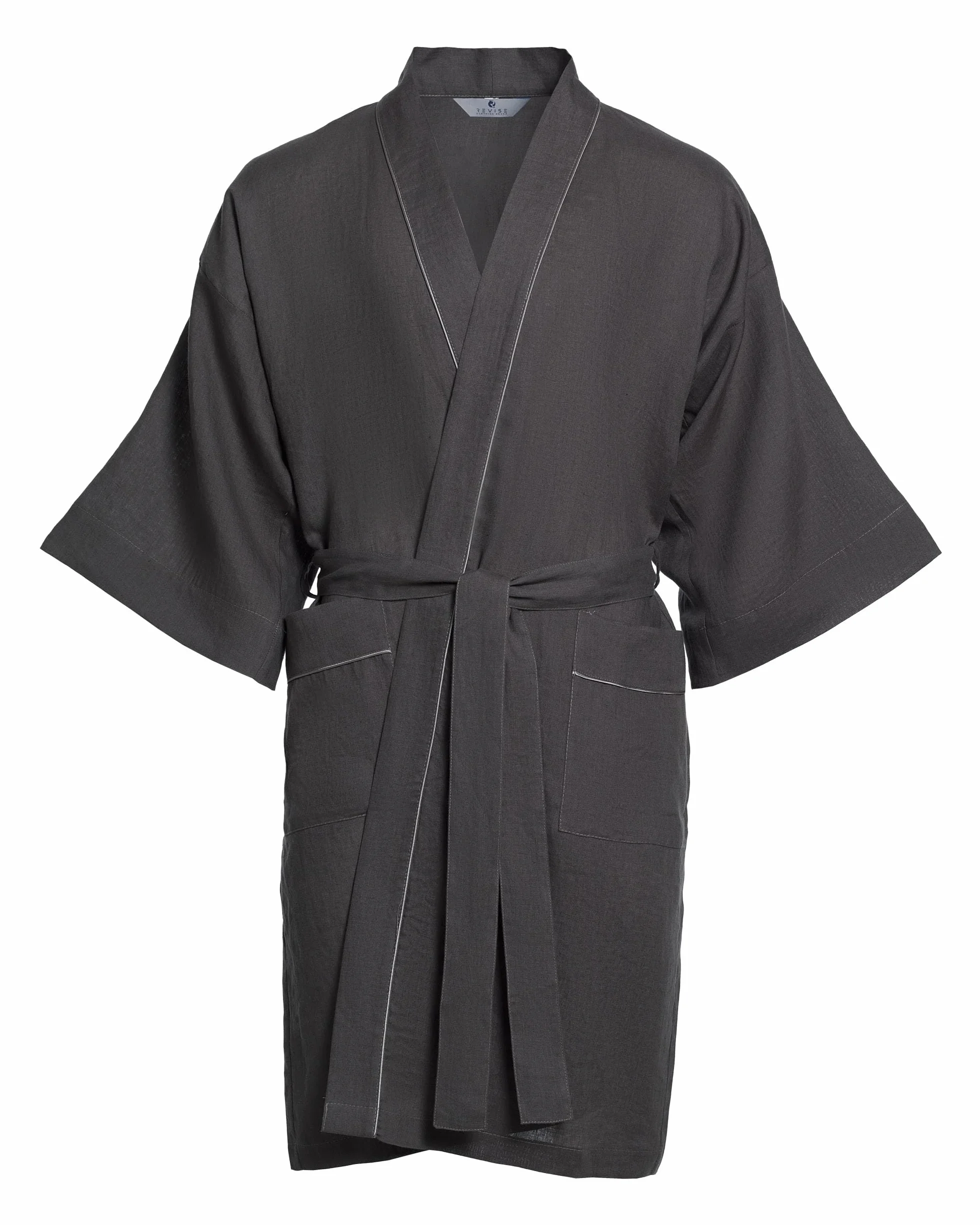 Revise RE-513 Kimono – Szlafrok męski – 100% lniany