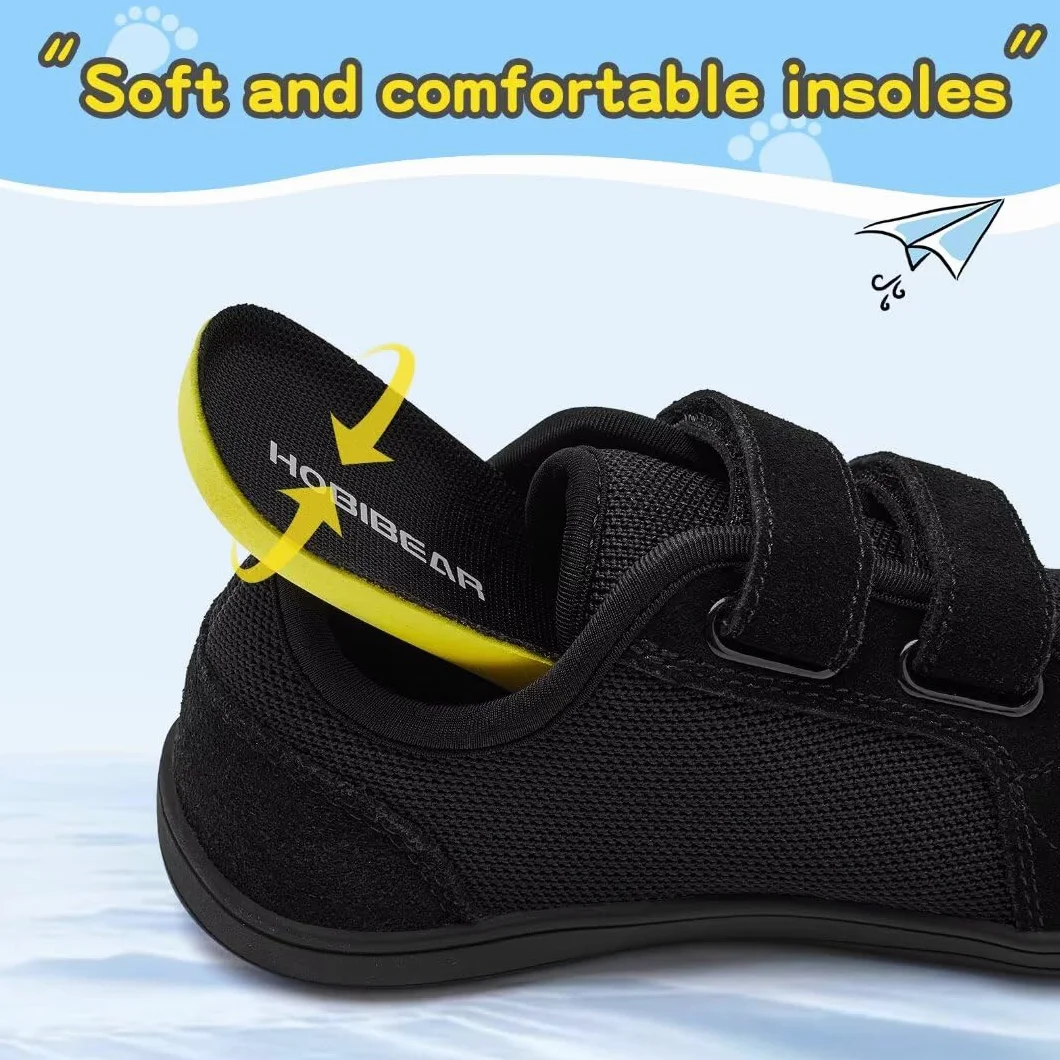 HOBIBEAR Dziecięce szerokie buty boso dla chłopców dziewczynek Outdoor Trail Running minimalistyczne buty do chodzenia
