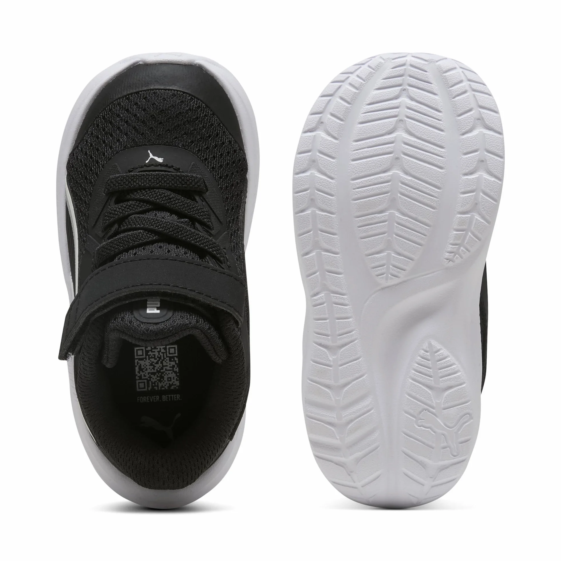 PUMA Unisex Baby Skyrocket 2 AC+ INF trampki, czarno-białe srebro, 4,5 UK dziecko, Puma Czarny PUMA Biały PUMA Srebrny, 4.5 UK